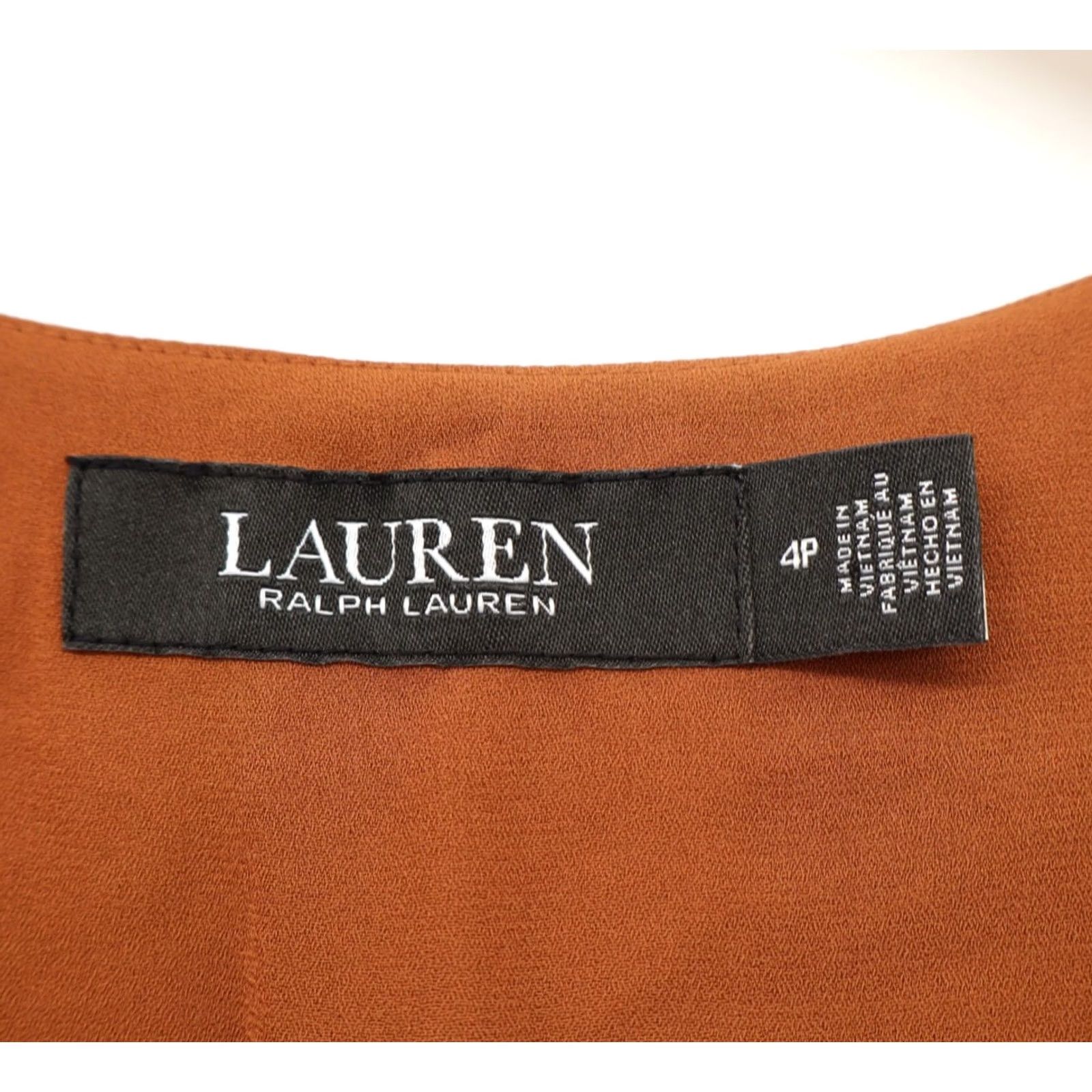 Ralph Lauren Ralph Lauren Dress Midi Paisley Chiffon Puff Sleeve Tired Boho Rust 4P Women's Size S / US 4 / IT 40 - 4 Thumbnail
