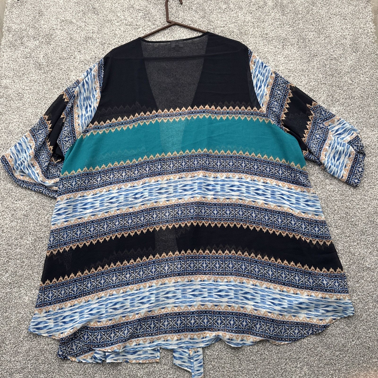 Avenue Avenue Kimono Cardigan Women 30/32 Plus Boho Tribal Festival Size ONE SIZE - 7 Thumbnail