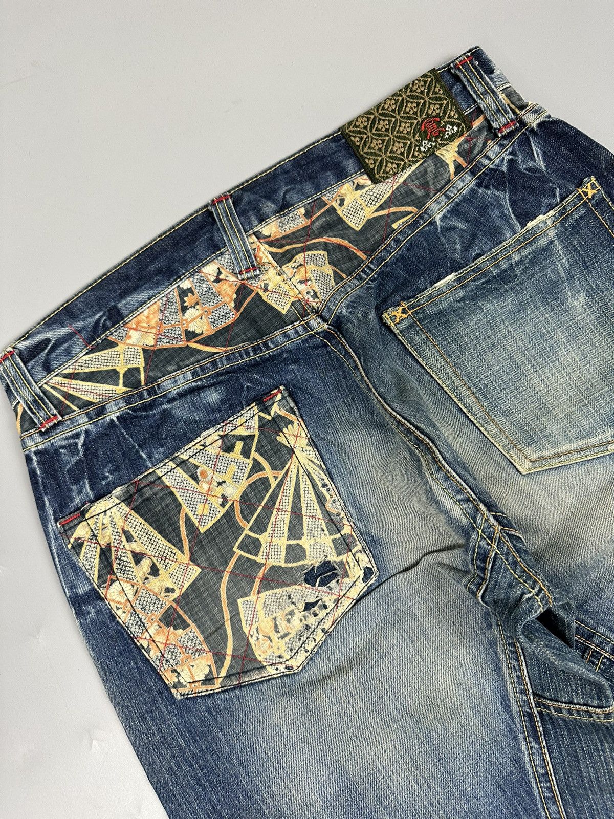 Eternal Distressed Vintage Eternal Japanese Arts Whiskered Denim Size US 33 - 8 Thumbnail