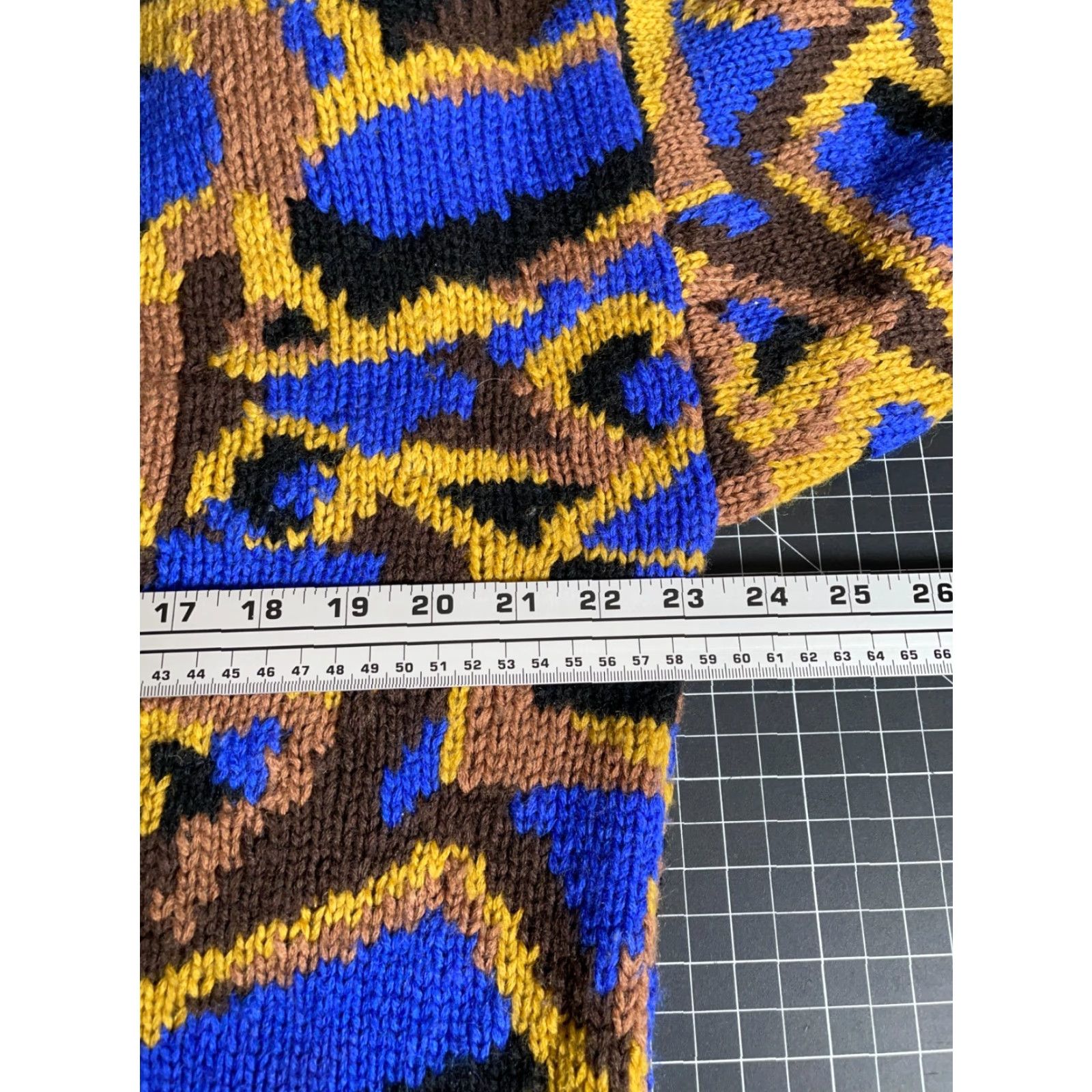 Vintage VINTAGE Adrienne Vittadini Sweater Women Small Blue Heavyweight Geometric Wool Knit Pullover 90s Retro Womens Size S / US 4 / IT 40 - 5 Thumbnail