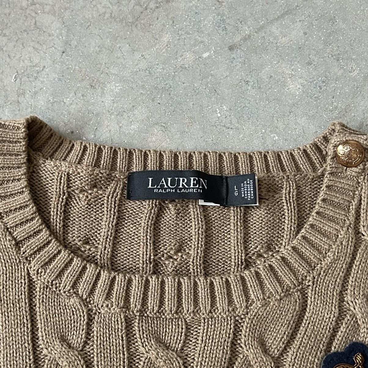 Polo Ralph Lauren Polo Ralph Lauren Woman’s Cable Knit Sweater Black Label Size L / US 10 / IT 46 - 4 Thumbnail