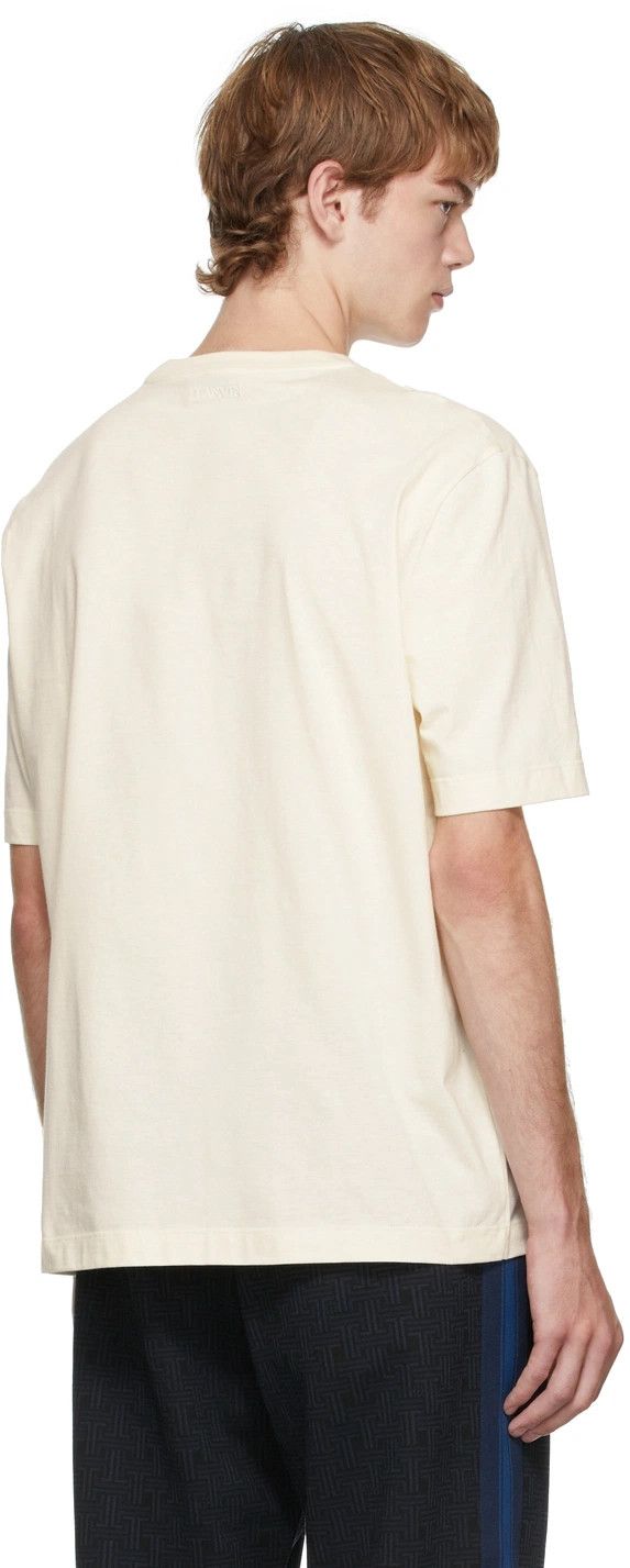 Lanvin o1y0225 Logo Crewneck T-Shirt in Ivory Size US L / EU 52-54 / 3 - 3 Thumbnail
