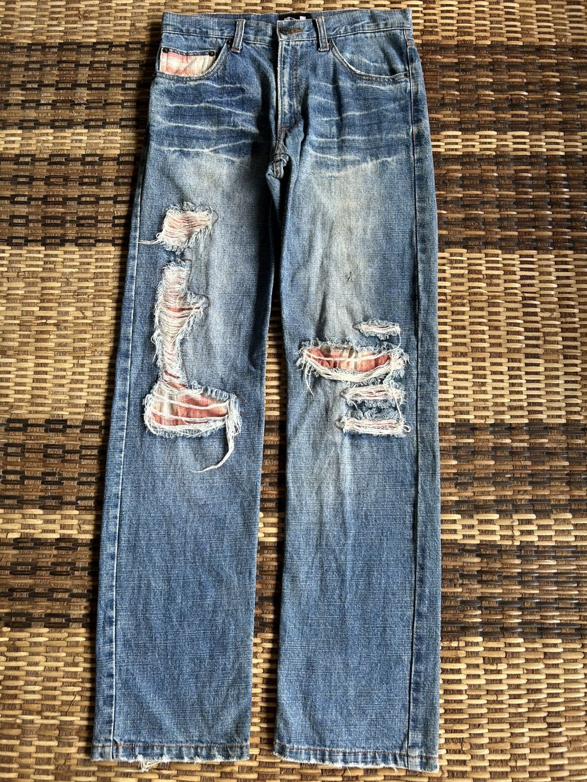 Japanese Brand × Kapital × Vintage Nylaus crew Japanese Distressed Denim Jeans Size US 30 / EU 46 - 2 Thumbnail
