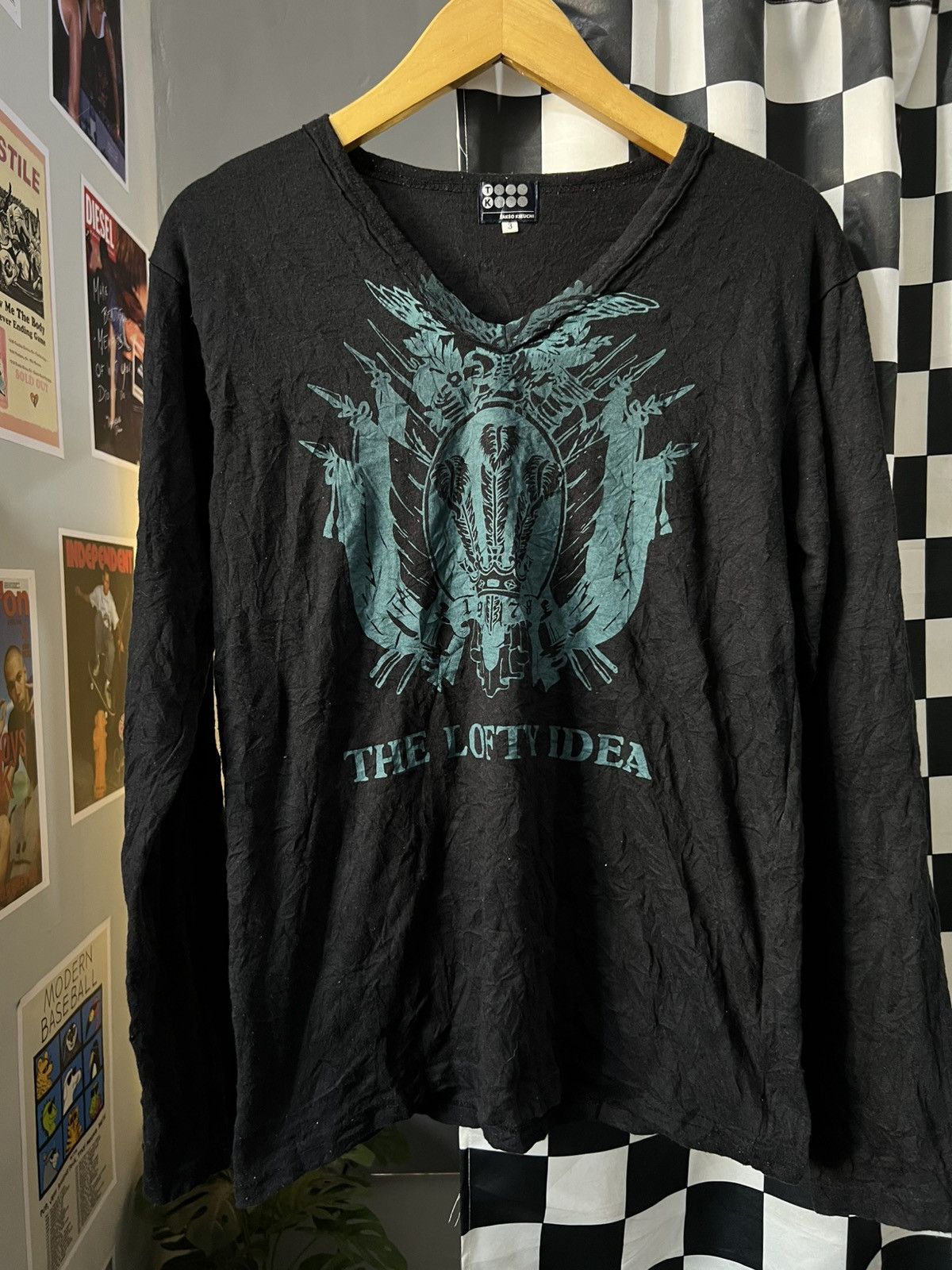 Vintage Takeo Kikuchi “The Lofty Idea” Long Sleeve Tee Size US M / EU 48-50 / 2 - 1 Thumbnail