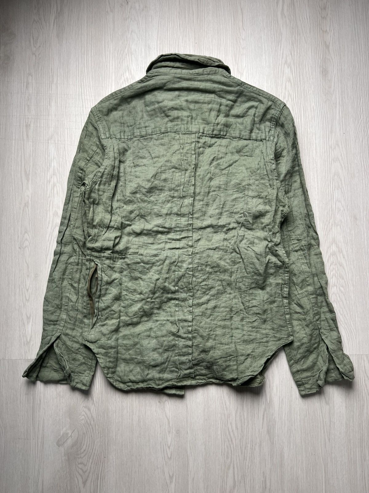 Lemaire AW2000 Vintage Christophe Lemaire Wrinkled Military Shirt Size US M / EU 48-50 / 2 - 2 Thumbnail