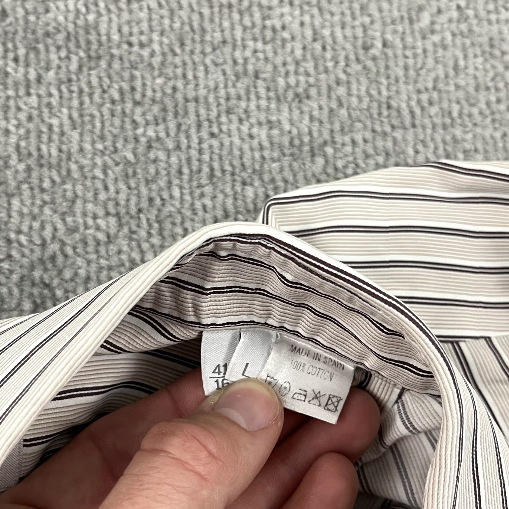 Ermenegildo Zegna Ermenegildo Zegna Dress Shirt Mens Large 16 Muted Pink Striped Long Sleeve Button Up Size 42R - 3 Thumbnail