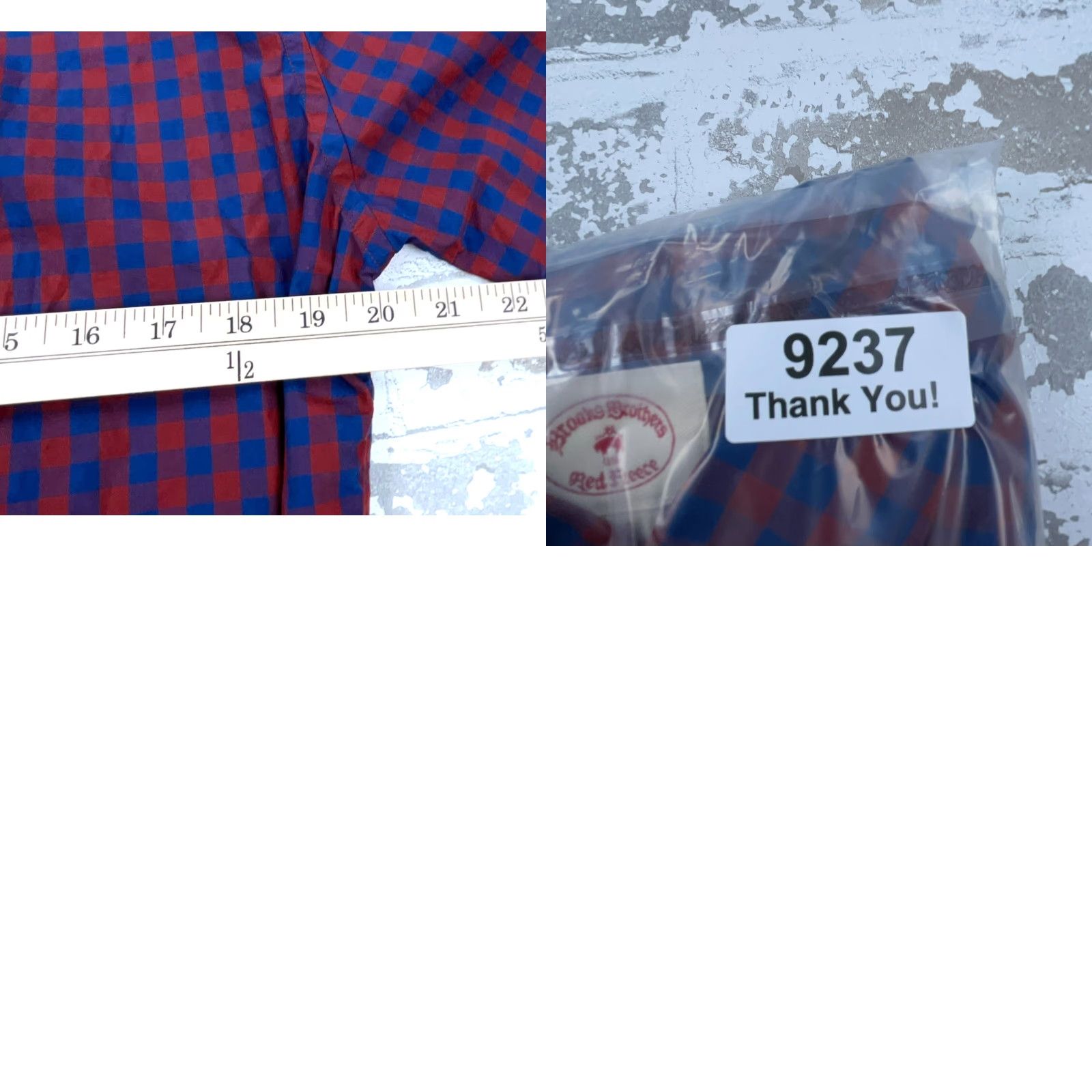 Brooks Brothers Brooks Brothers Shirt Men Medium Red Blue Gingham Check Button Up Dress Poplin Size 40R - 8 Thumbnail