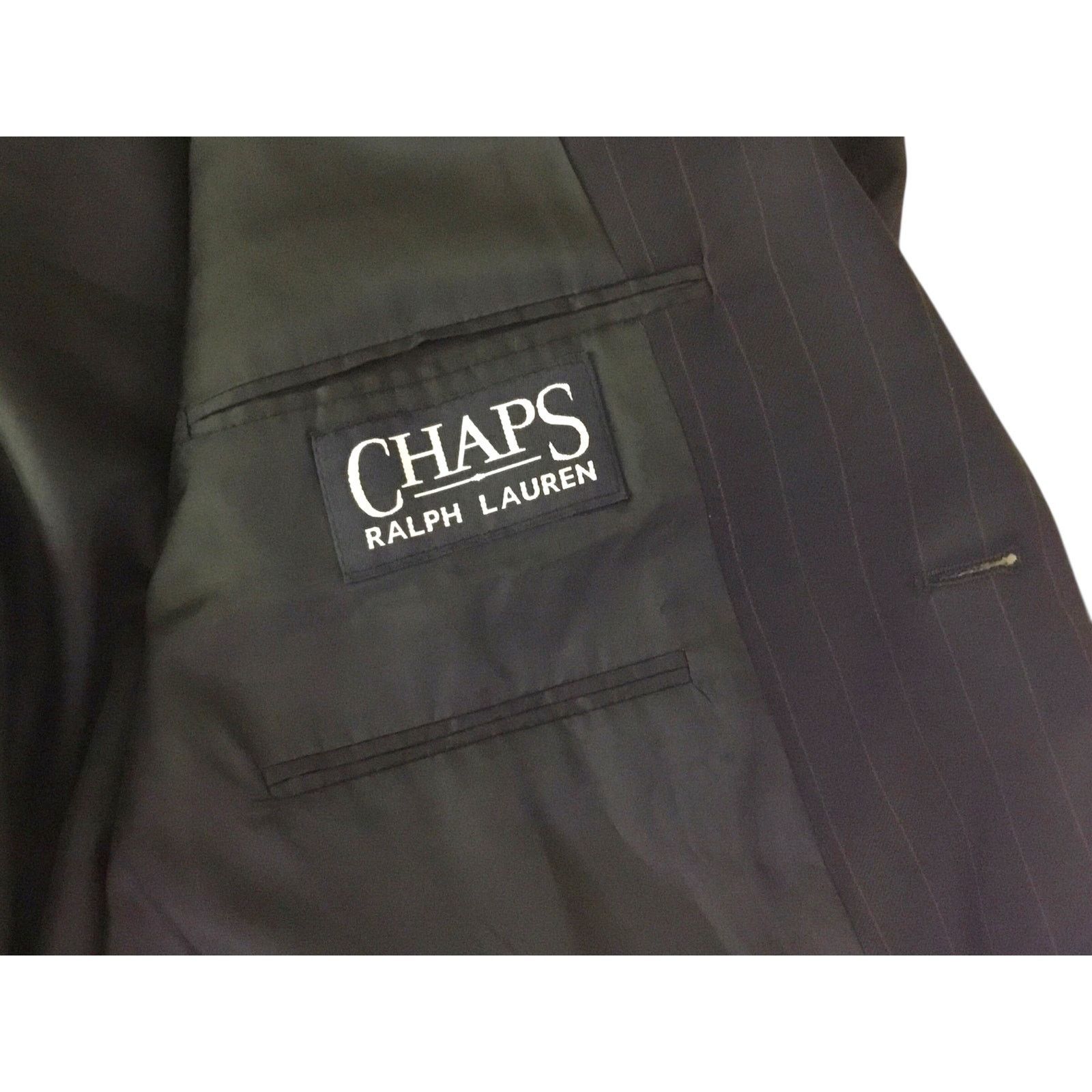 Chaps Ralph Lauren Chaps Navy Blue Pinstripe Suit Coat 46 Regular Size US XL / EU 56 / 4 - 9 Thumbnail