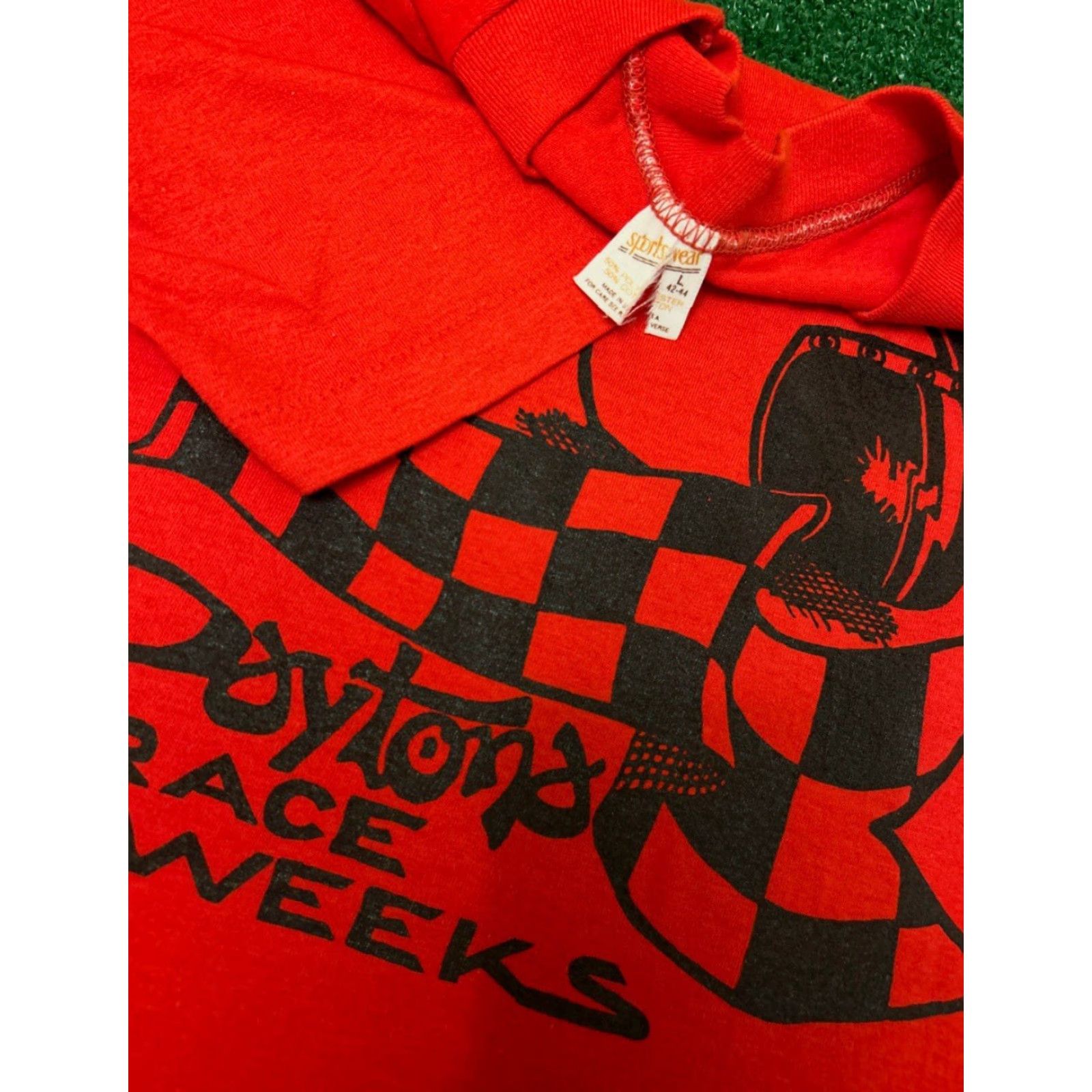 Vintage VINTAGE Daytona Race Week T-Shirt Mens L Red 80s 90s USA Florida Speedway Unbranded Shirt Mens Size US L / EU 52-54 / 3 - 2 Thumbnail