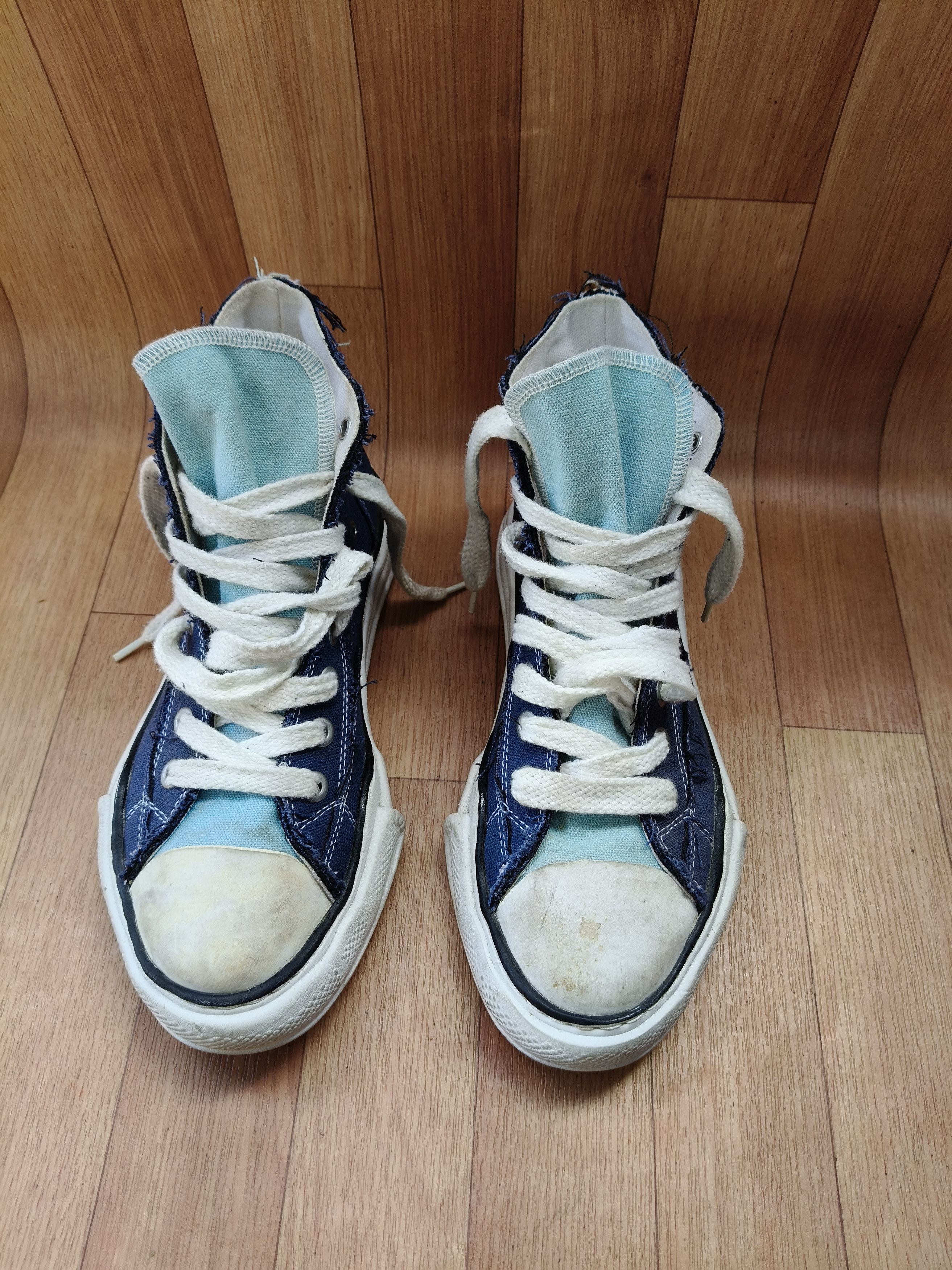 Maison MIHARA YASUHIRO × Nigel Cabourn Melted sole distressed high top sneakers Size US 9 / EU 42 - 2 Thumbnail