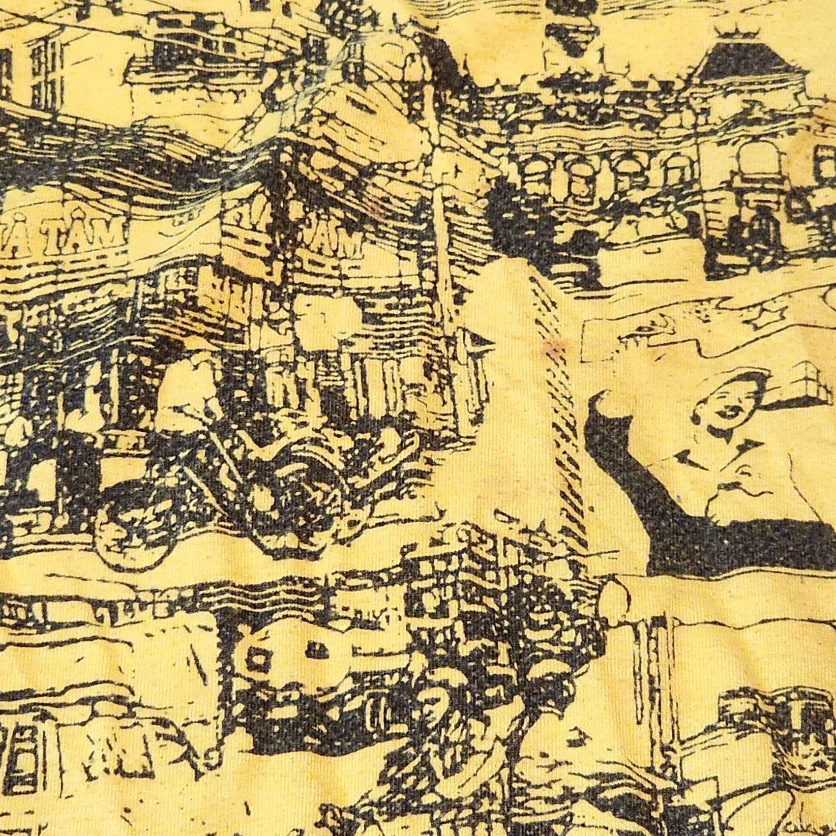 Vintage VINTAGE Lost In Saigon Tee XL Men T-Shirt 80s 90s Yellow Artwork Rare Asia Destinations Size US XL / EU 56 / 4 - 4 Thumbnail