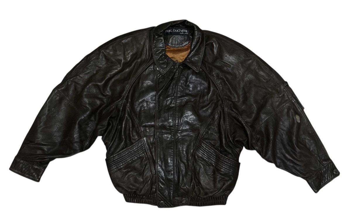 Marc Buchanan × Vintage Marc Buchanan Pelle Pelle Leather Jacke Brown Size US L / EU 52-54 / 3 - 1 Thumbnail