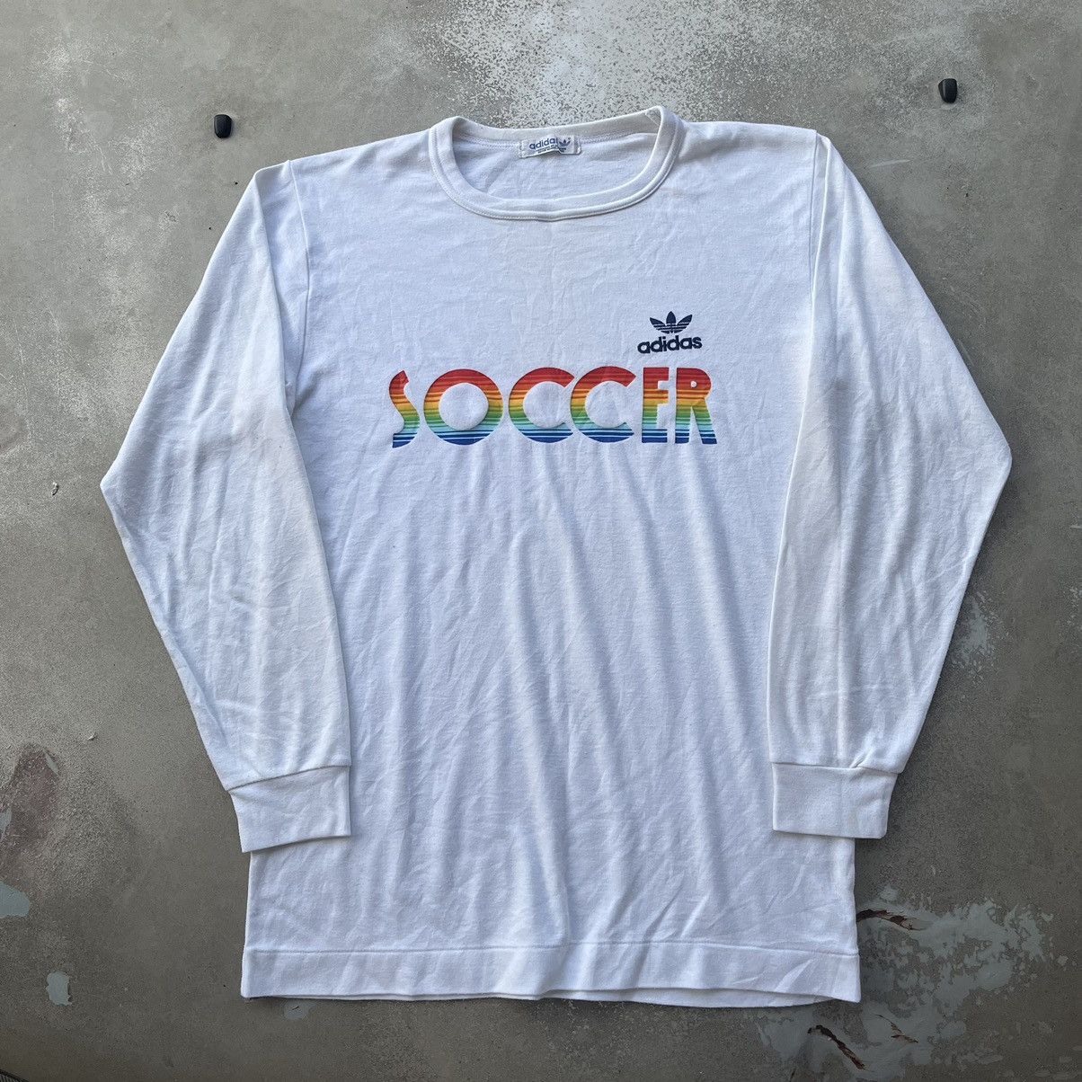 Adidas × Vintage Vintage 70s soccer white long sleeves t-shirt Size US M / EU 48-50 / 2 - 1 Thumbnail