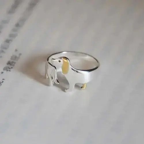 Homemade × Ring Of Fire Cute dog Adjustable Ring Size ONE SIZE - 2 Thumbnail