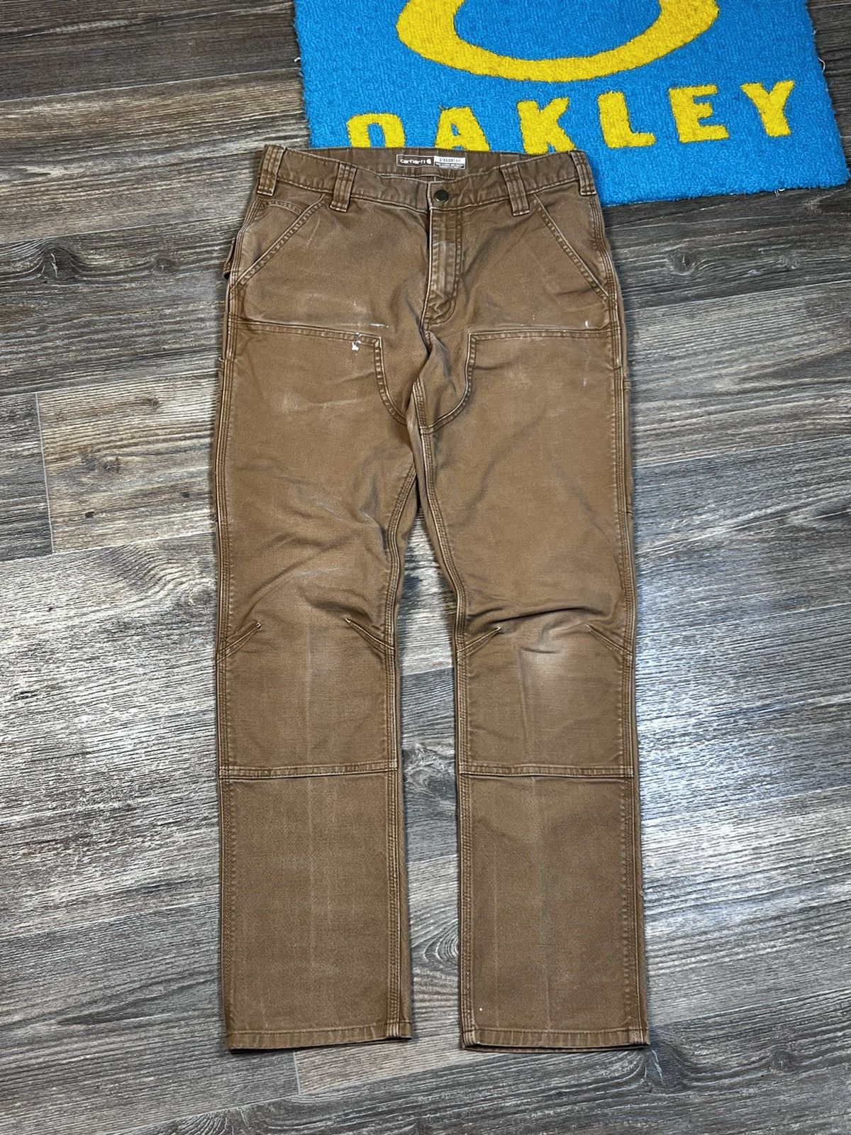 Carhartt × Vintage Vintage Carhartt Double Knee Straight Fit Brown Cargo Pants Size US 32 / EU 48 - 1 Thumbnail