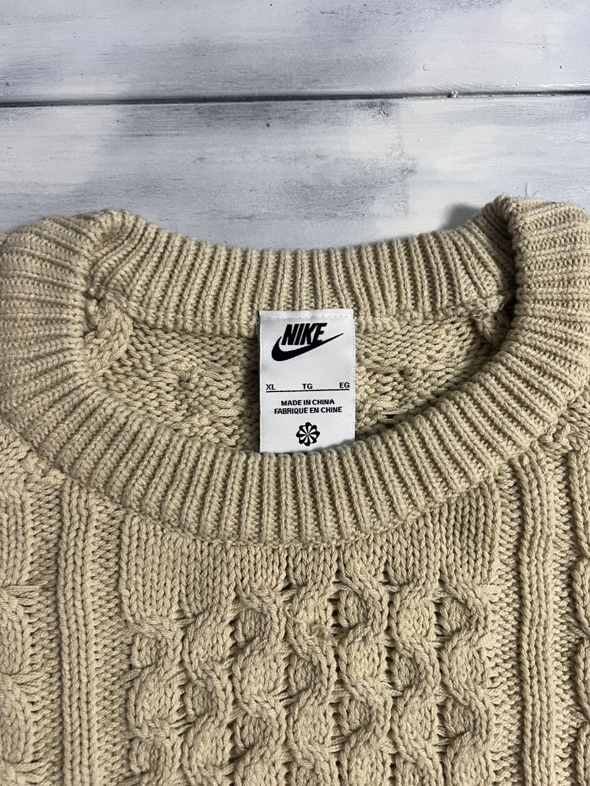 Nike Very Rare Knitted Sweater Nike Big Swoosh Centr Logo Size US XL / EU 56 / 4 - 6 Thumbnail
