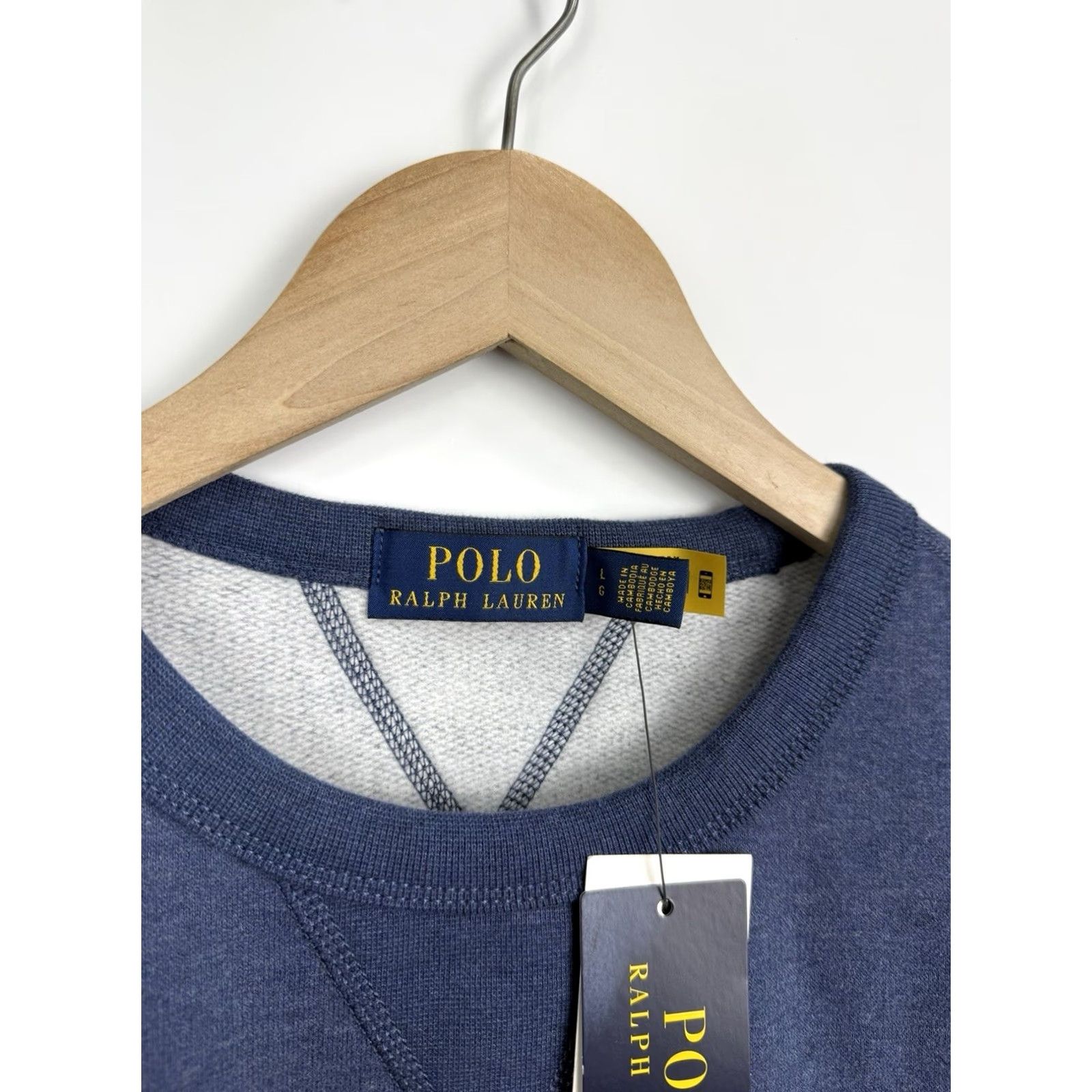 Polo Ralph Lauren VINTAGE Polo Ralph Lauren Sweatshirt Crewneck Pullover NWT Size L Blue Mens Size US L / EU 52-54 / 3 - 7 Thumbnail
