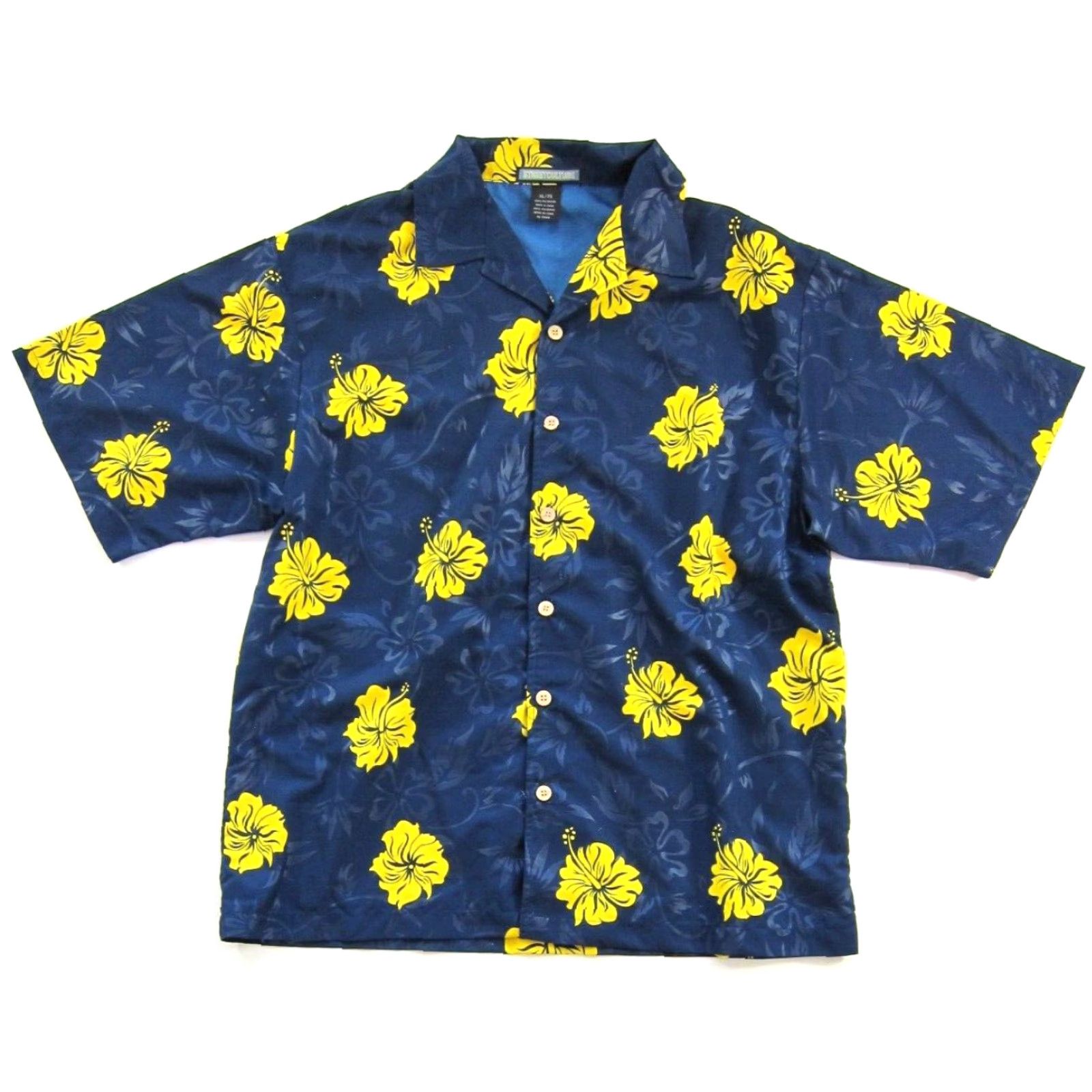 Vintage VINTAGE Street Culture Shirt Men XL Hawaiian Short Sleeve Floral Blue Yellow Floral Shirt XL Men Size US XL / EU 56 / 4 - 2 Thumbnail