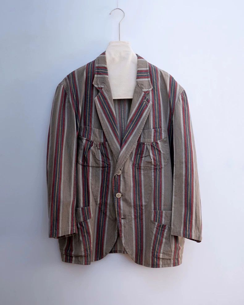 Yohji Yamamoto Yohji Yamamoto Washed cotton color-block striped four-pocke Size US M / EU 48-50 / 2 - 9 Thumbnail