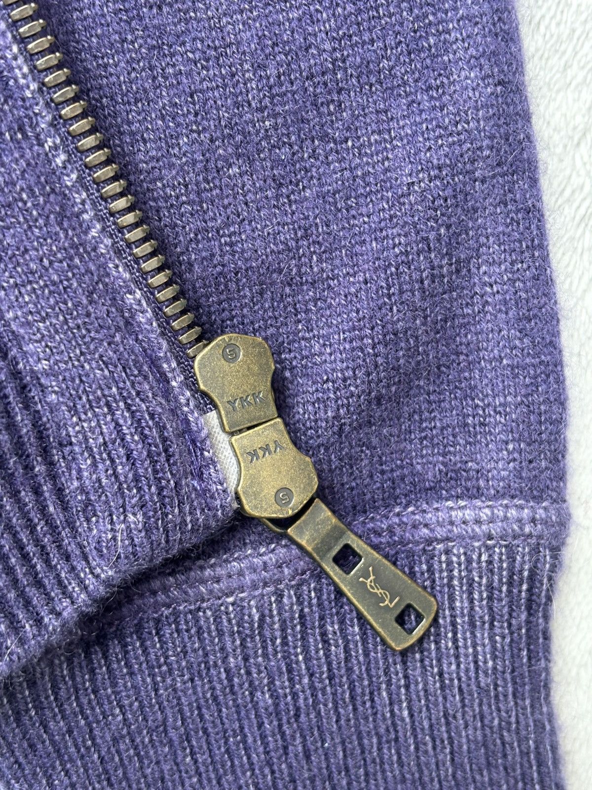 Yves Saint Laurent S/S 2009 Yves Saint Laurent Rive Gauche Cashmere Zip Jacket Size M / US 6-8 / IT 42-44 - 10 Thumbnail