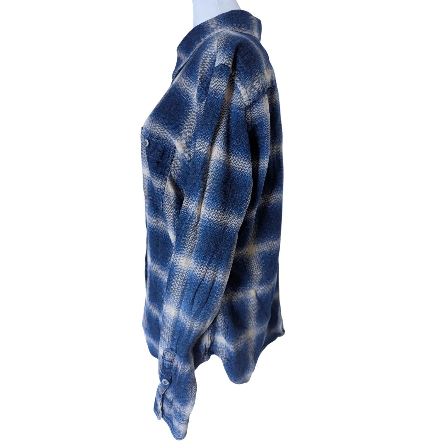 Other Dovetail Workwear Given Workwear Blue Plaid Button Down Size L / US 10 / IT 46 - 3 Thumbnail