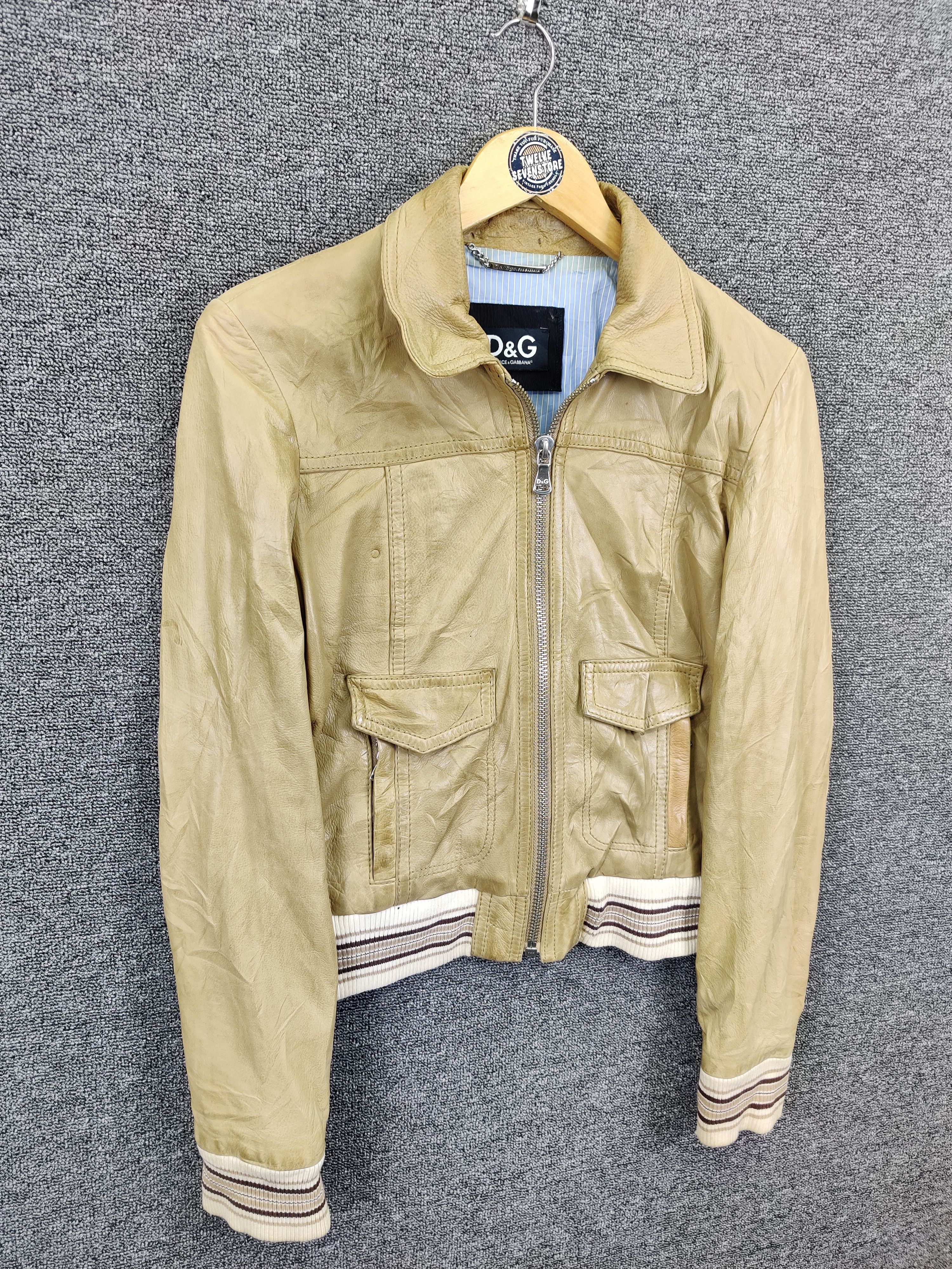 Dolce & Gabbana Vintage Dolce & Gabbana Leather Bomber Jacket Size US S / EU 44-46 / 1 - 5 Thumbnail