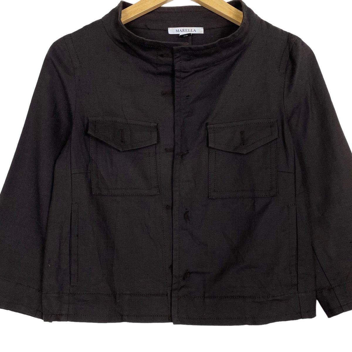 Marella Marella Cropped Jacket Inspired Comme Des Garson Tricot Size M / US 6-8 / IT 42-44 - 5 Thumbnail