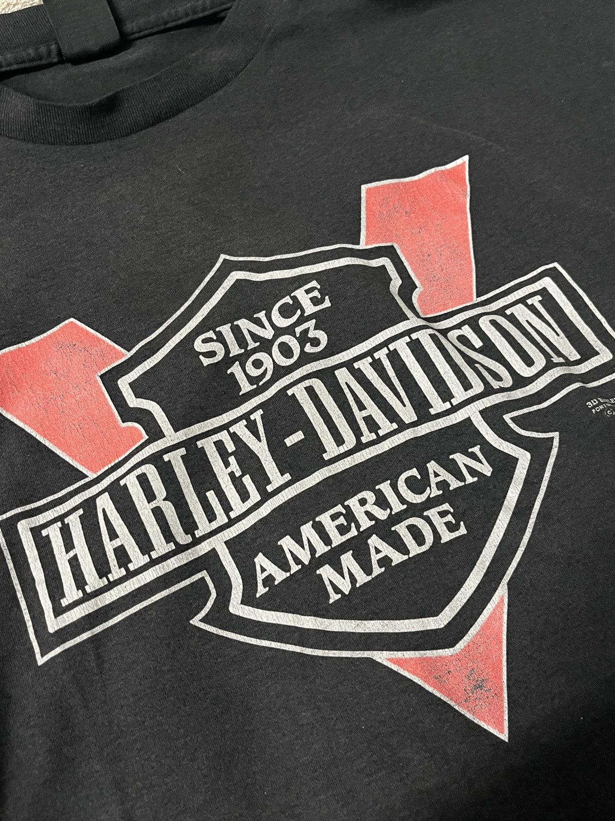 Harley Davidson × Vintage 1990 Harley Davidson 3D Emblem Freedom Cycles OKLA Size US XXL / EU 58 / 5 - 2 Thumbnail