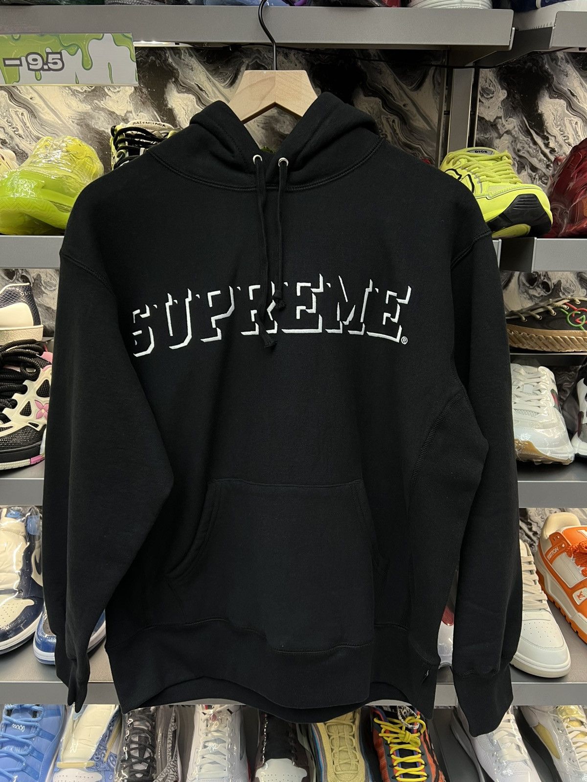 Supreme Supreme Black Drop Shadow Hoodie Size US S / EU 44-46 / 1 - 1 Thumbnail