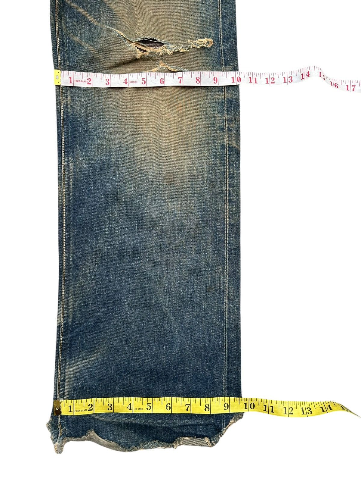 Japanese Brand × Kapital × Vintage Rusty Lee Selvedge Baggy Distressed Vintage Denim Jeans Size US 30 / EU 46 - 24 Thumbnail