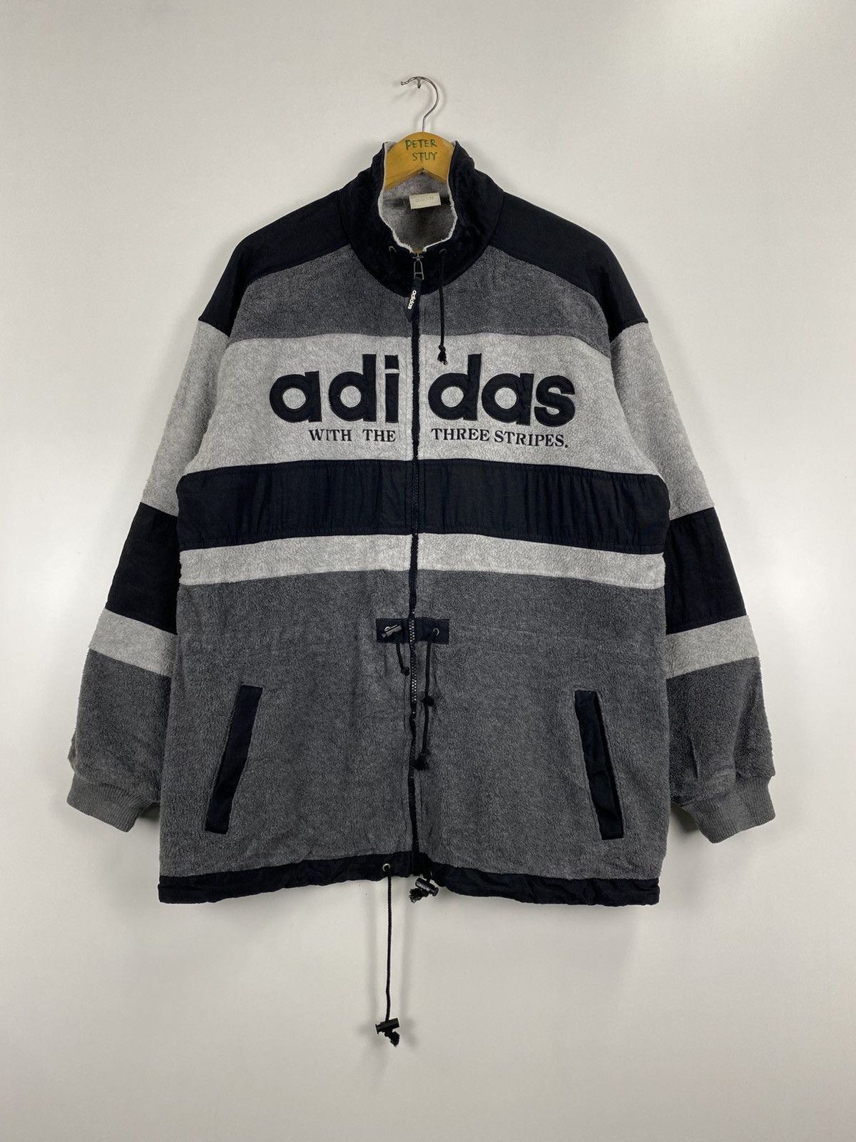 Adidas × Vintage Vintage Adidas Fleece Jacket Size US L / EU 52-54 / 3 - 2 Thumbnail