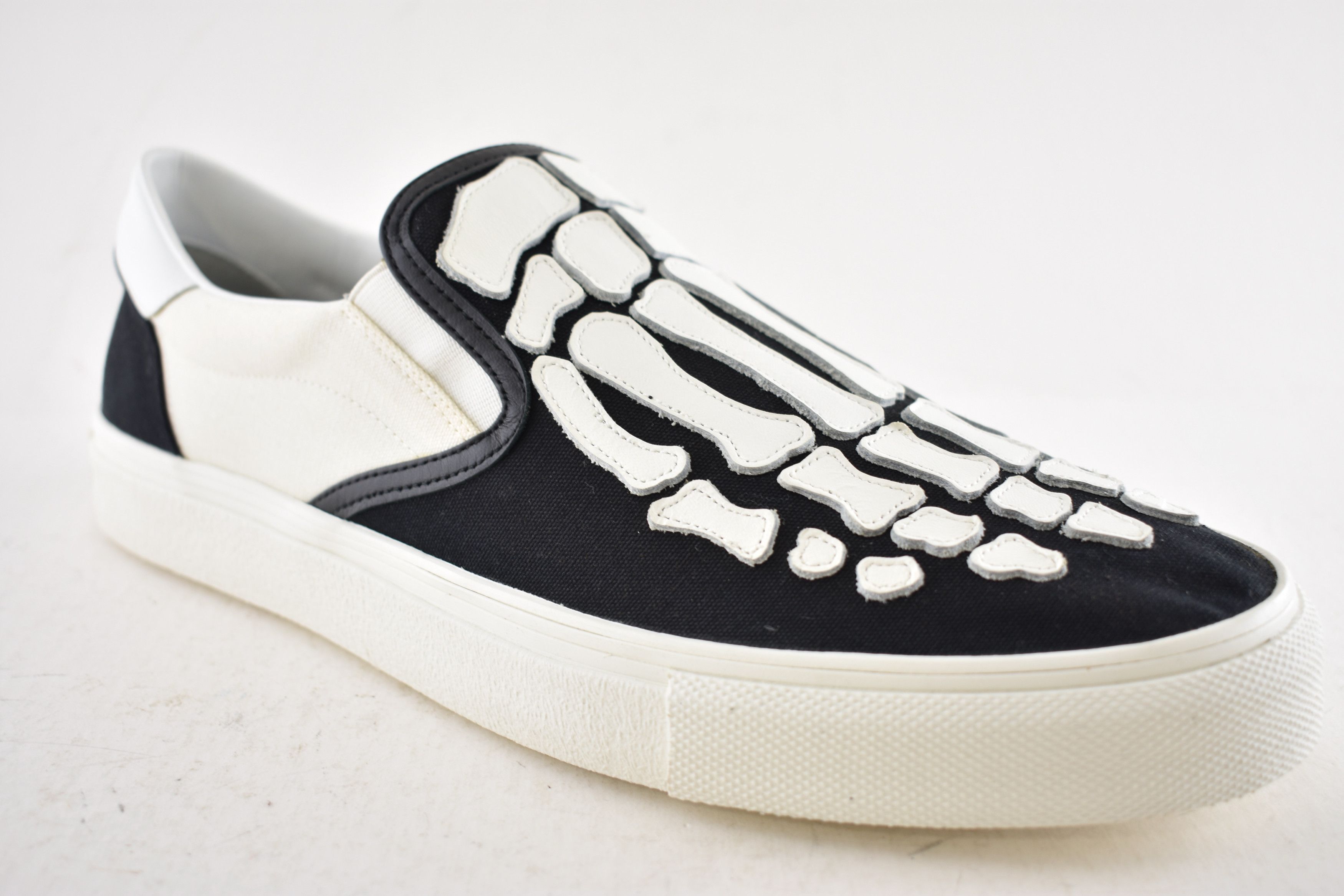 Amiri Amiri White Skeleton Slip On Bones Low Top Sneakers 44 11 Size US 11 / EU 44 - 6 Thumbnail