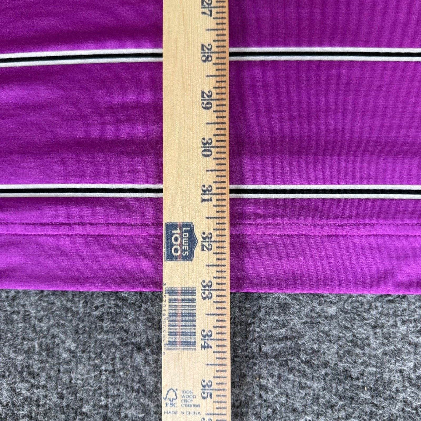 Footjoy FootJoy FJ Mens Golf Polo Shirt XL Purple Stripe Stretch Size US XL / EU 56 / 4 - 7 Thumbnail