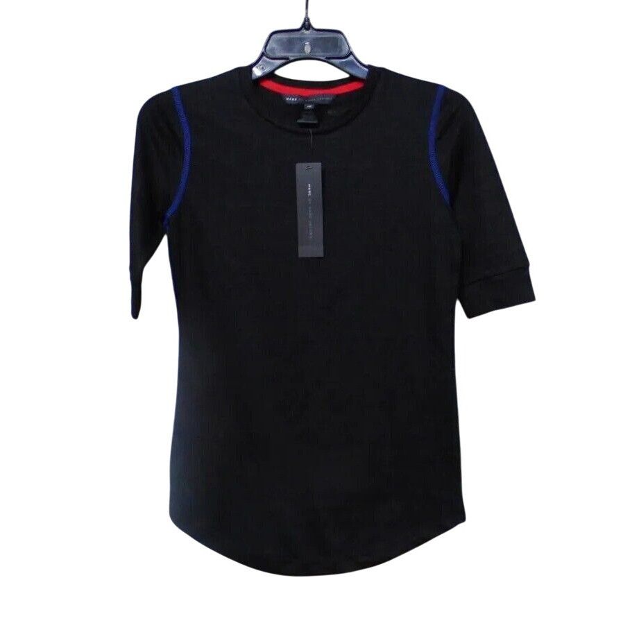 Marc by Marc Jacobs Marc by Marc Jacobs Women’s Exposed Seam Linen Tee, XS, Hea Size XS / US 0-2 / IT 36-38 - 4 Thumbnail