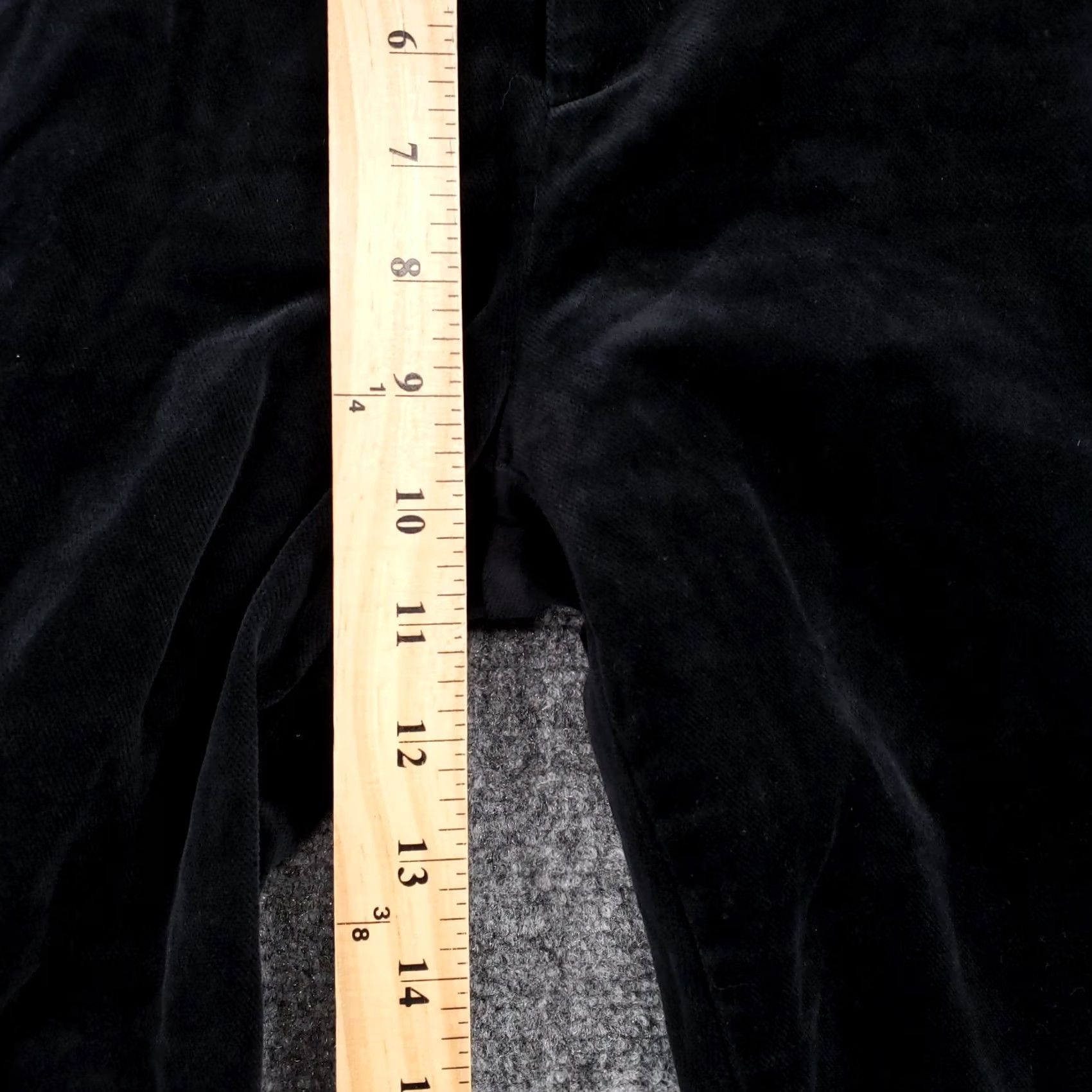 Gap VINTAGE Gap Pants Womens 4 Black Velour Straight Leg Mid Rise Ankle Y2K Size 27" / US 4 / IT 40 - 6 Thumbnail