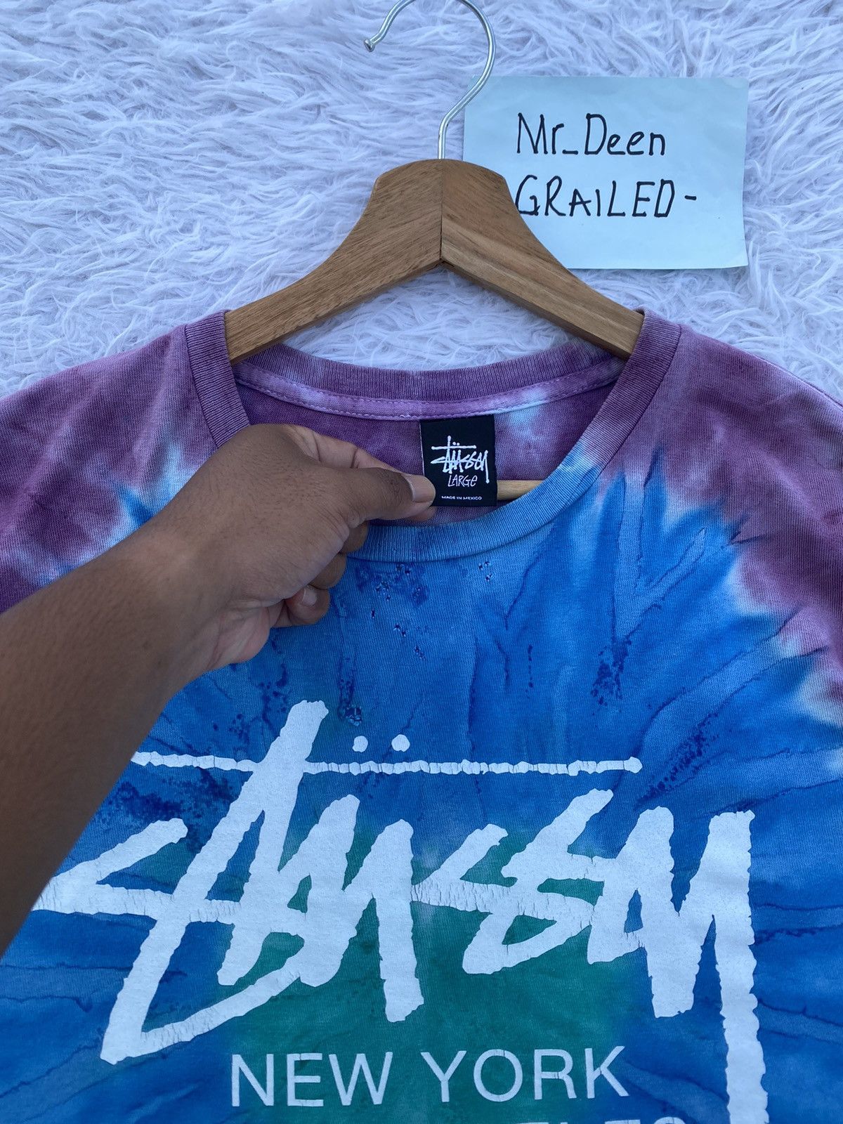 Stussy Rare Vintage Stussy Tie Dye Tshirt Size US L / EU 52-54 / 3 - 9 Thumbnail