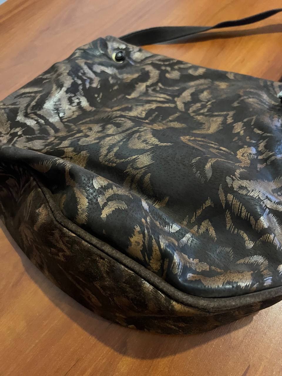 Vintage 90’S RARE VELVET LEATHER FLORAL CESARE PICCINI BAG Size ONE SIZE - 10 Thumbnail