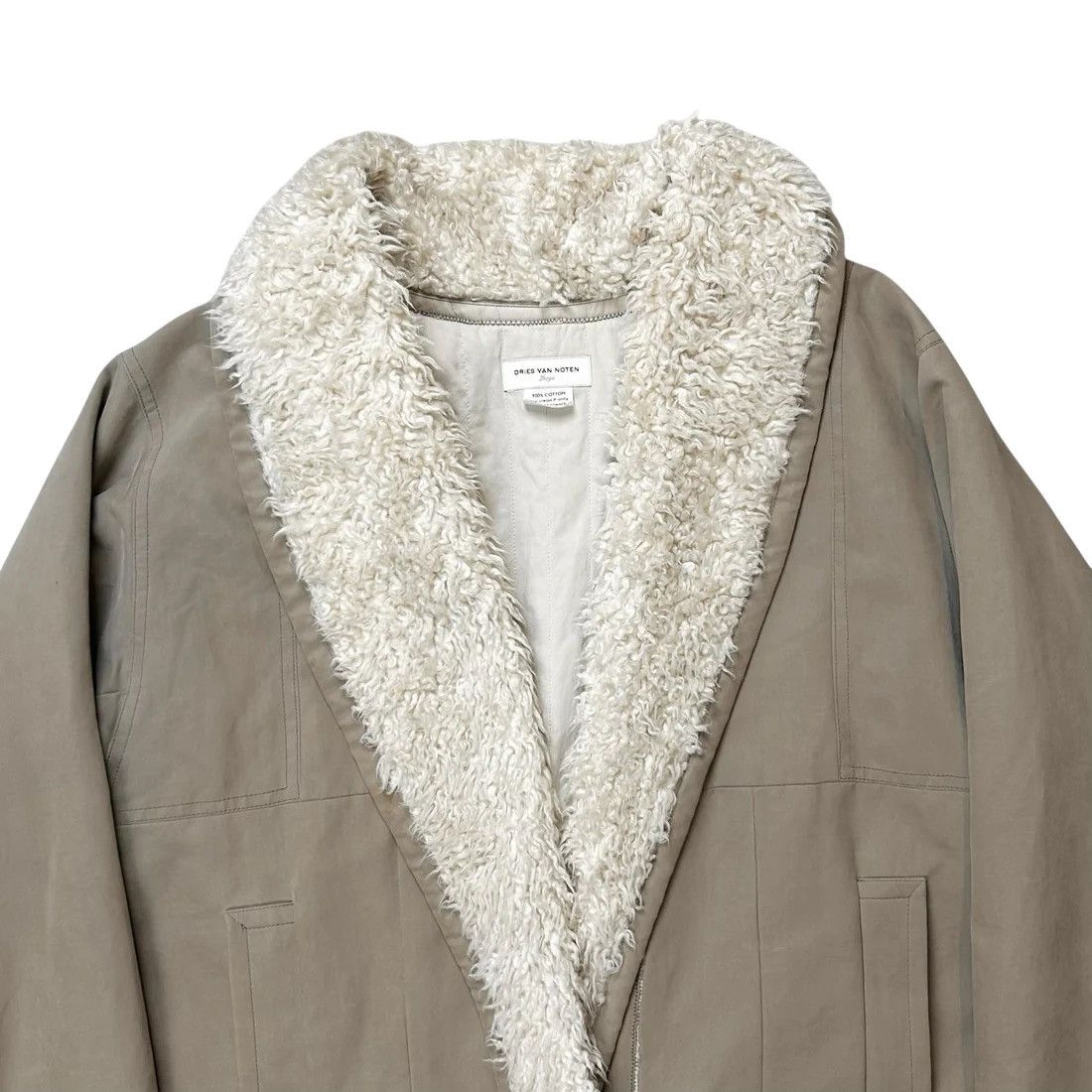 Dries Van Noten Dries Van Noten Sherpa Collar Coat - AW02 Size US M / EU 48-50 / 2 - 4 Thumbnail