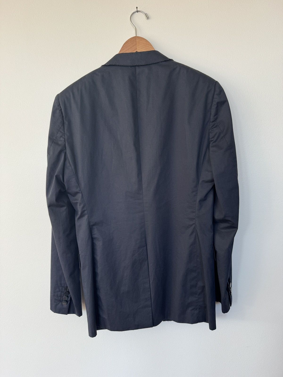 Lanvin Lanvin Blazer Jacket Raw Edge Navy Sz 52 Size 52R - 4 Thumbnail