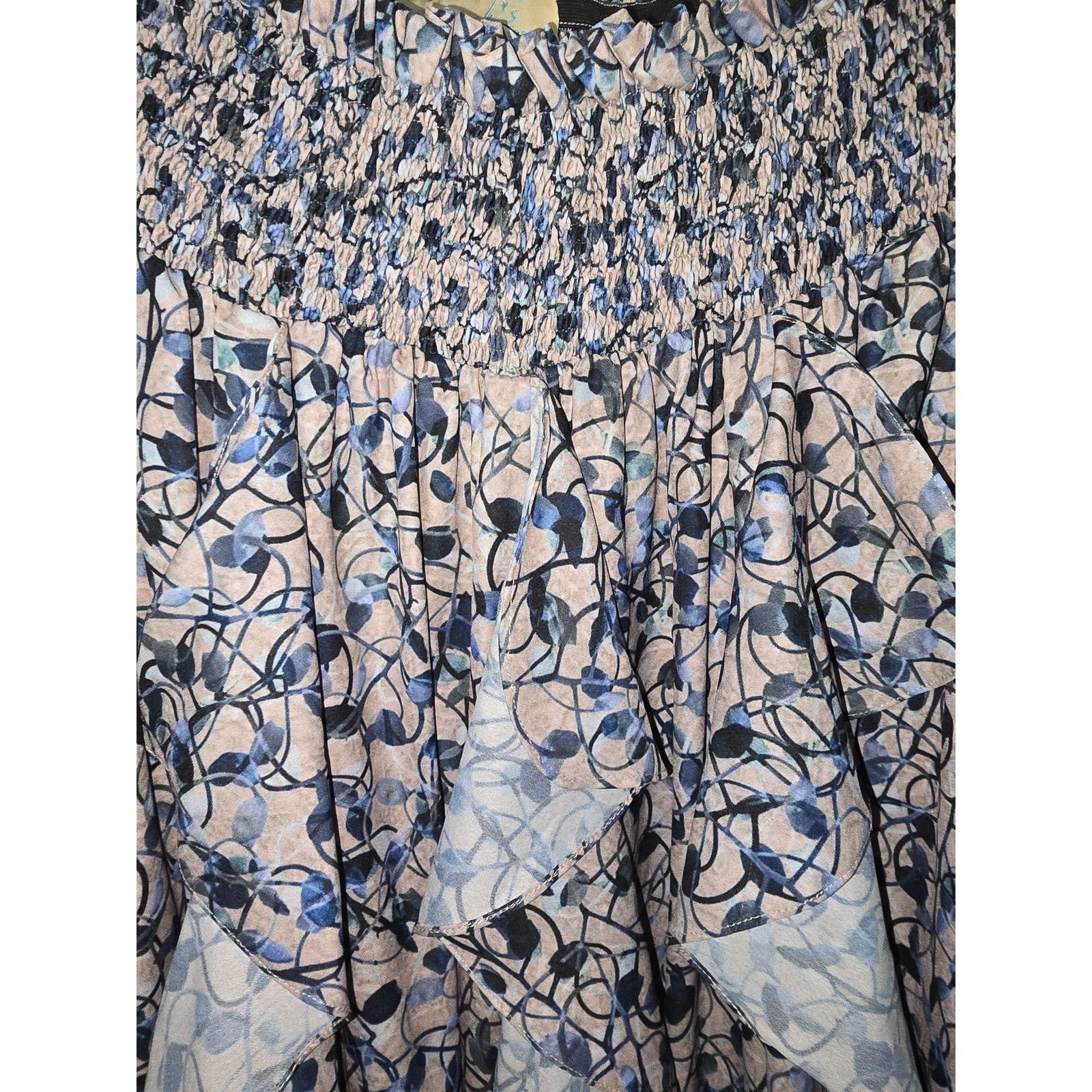 Anthropologie New Anthropologie Keshika Ruffled Midi Skirt Mynah's Sz S Size 28" / US 6 / IT 42 - 3 Thumbnail