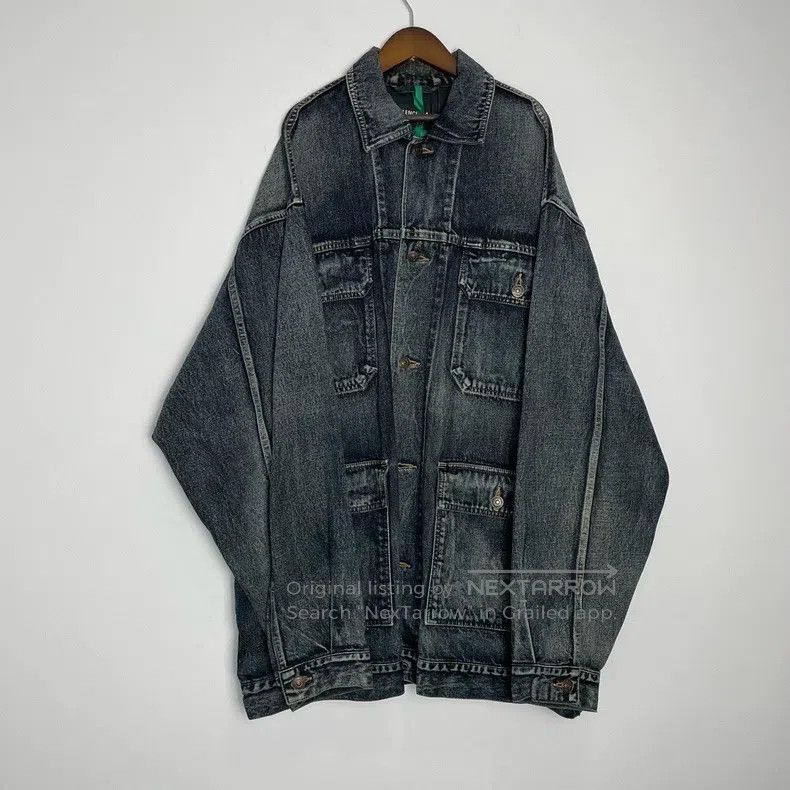 Balenciaga Balenciaga News Embroidered Logo Denim Jacket Size US S / EU 44-46 / 1 - 1 Thumbnail