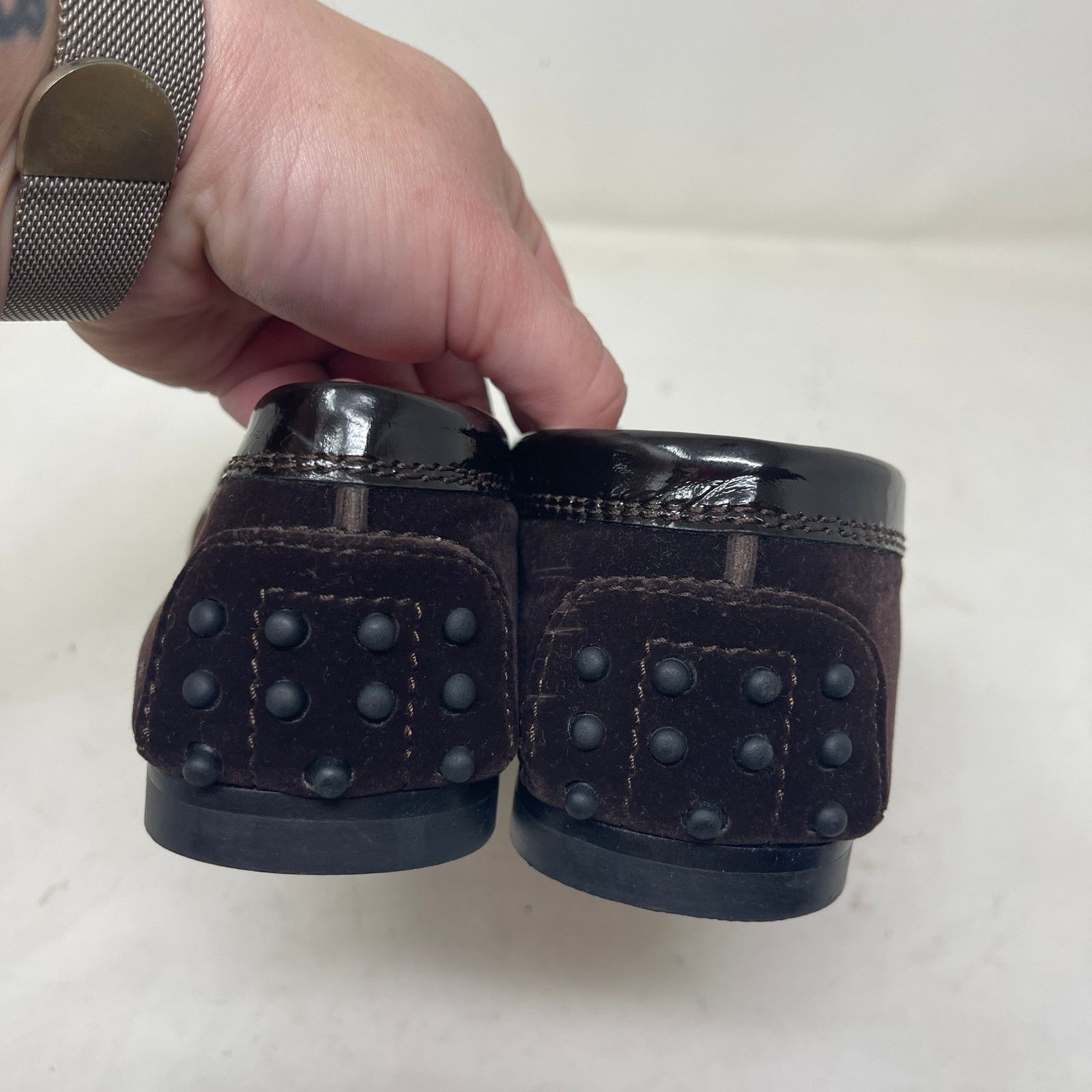 Tod's Tod’s Gommino Loafers in Chocolate Brown velvet sz 38 US 5.5 Size US 5 / IT 35 - 3 Thumbnail