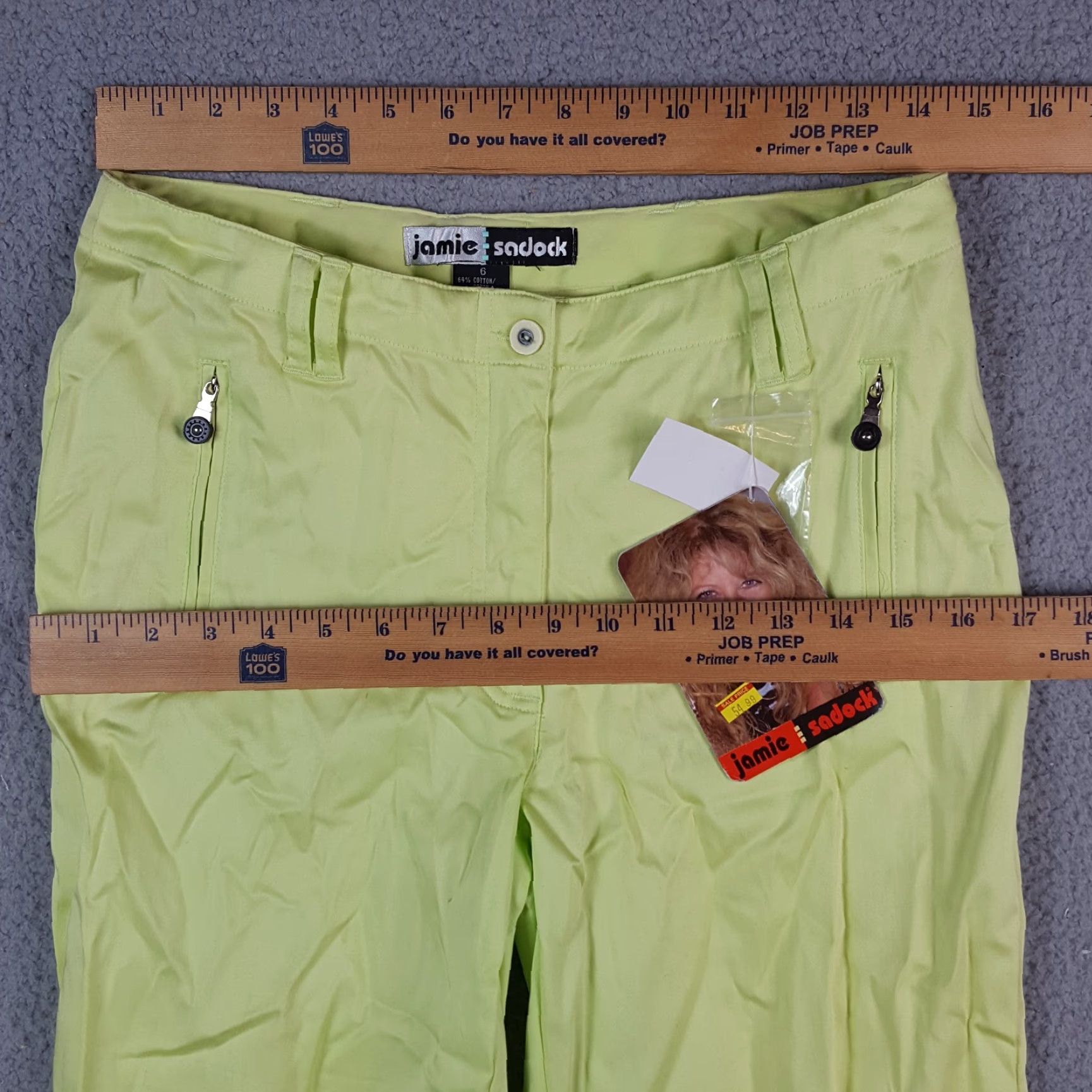 Vintage VINTAGE Jamie Sadock Capri Pants Womens Size 6 Golf Tech Breathable Preppy Y2K 90s Bohemian Retro Green Capris Size 28" / US 6 / IT 42 - 5 Thumbnail