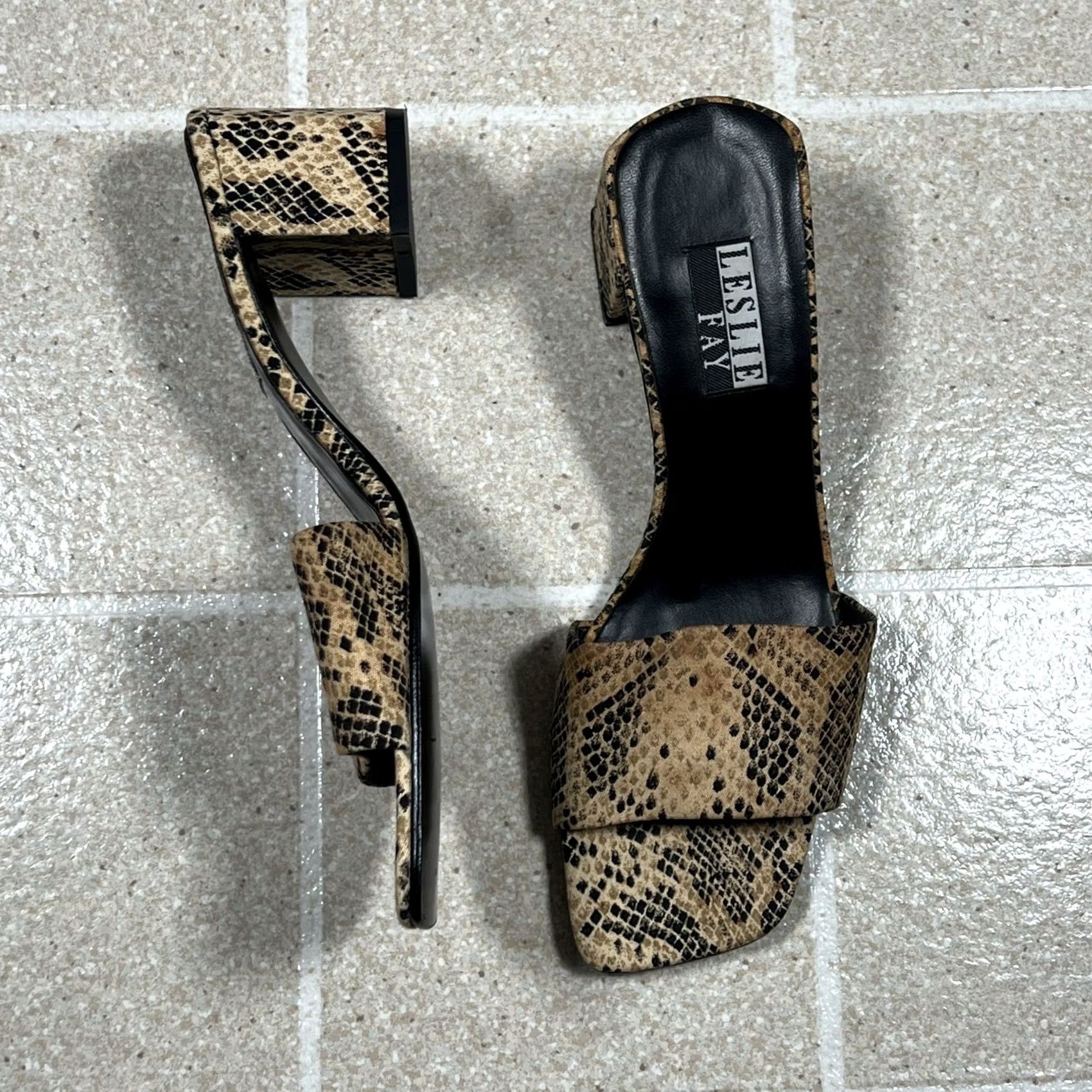 Vintage leslie fay snakeskin heels size 8 Women Heel Beige Strappy Synthetic US 8 Size US 8 / IT 38 - 2 Thumbnail