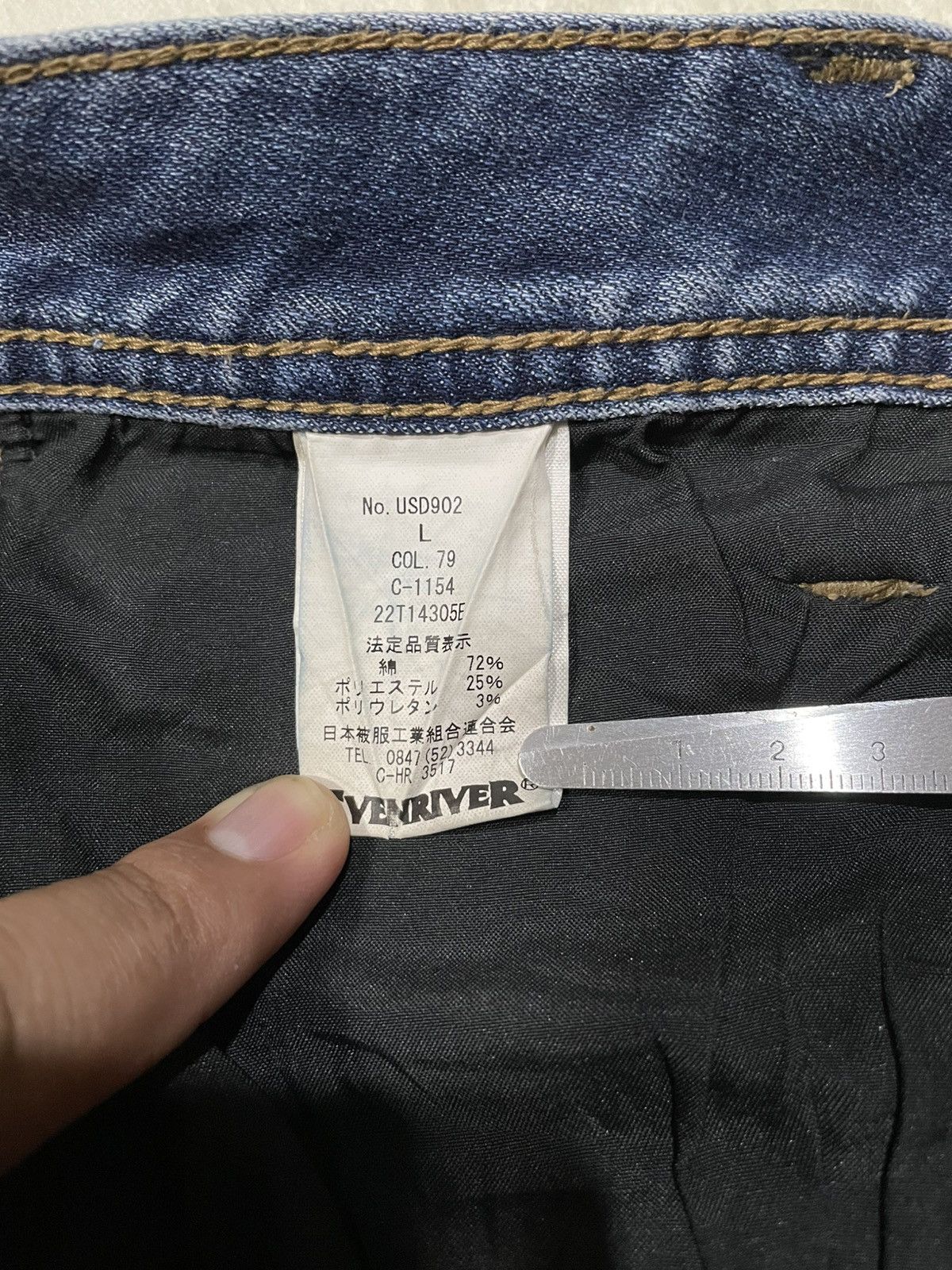 Japanese Brand Vintage Evenriver Distress Mudwash Denim Jeans Size US 32 / EU 48 - 8 Thumbnail