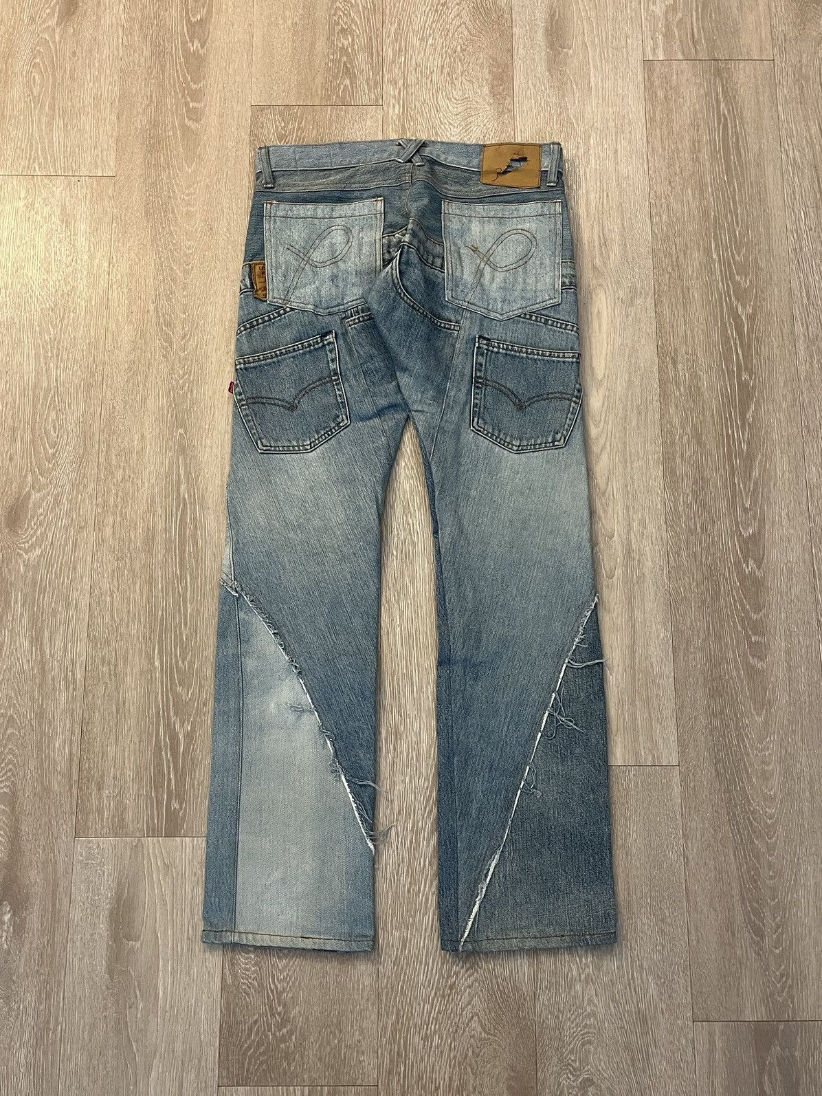Beauty Beast AW00 Recycouture Paper Reconstructed Denim Size US 31 - 3 Thumbnail