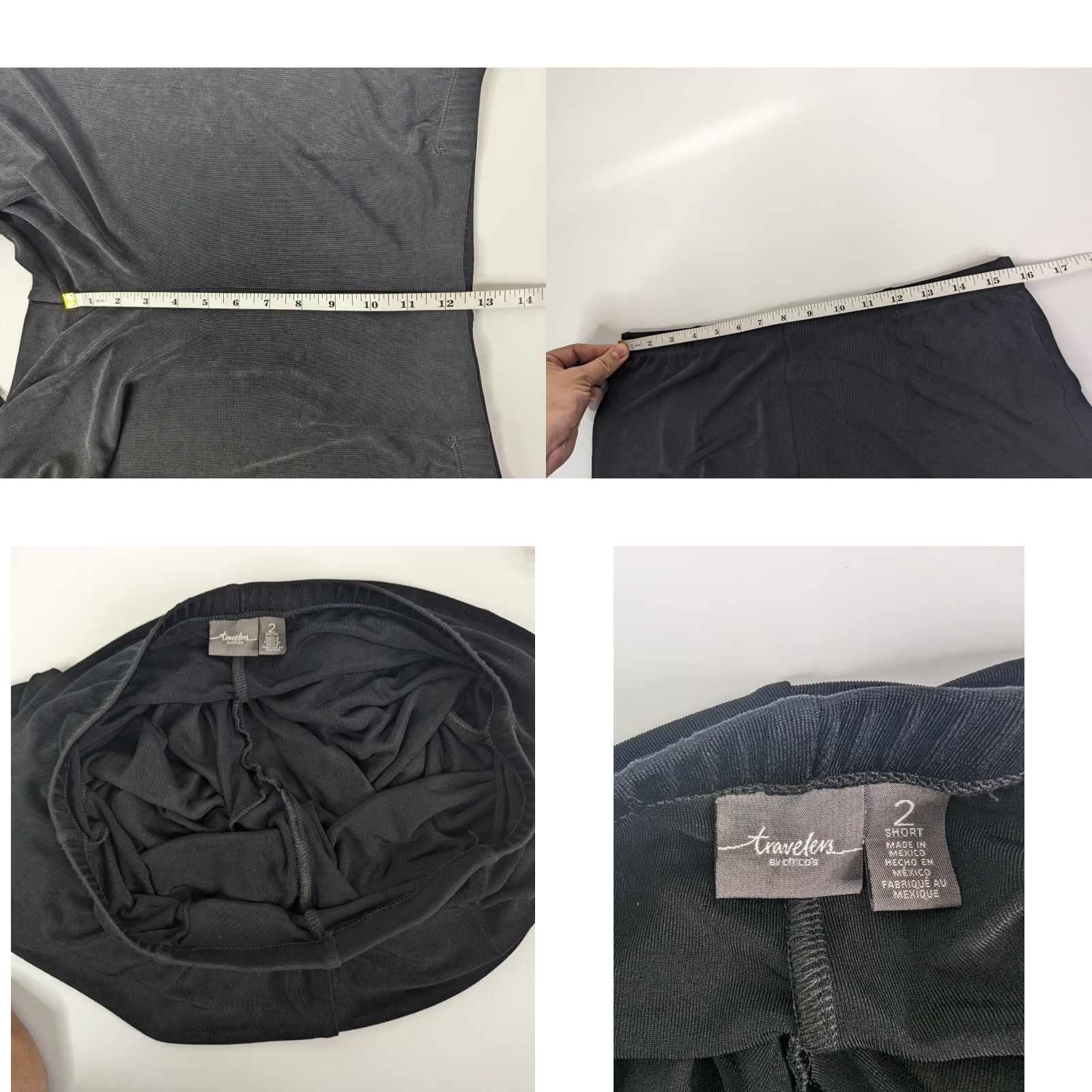 Vintage VINTAGE Chico’s Travelers Black Slinky Pull On Pants Wrinkle Free Size L Size 36" / US 14 / IT 50 - 8 Thumbnail