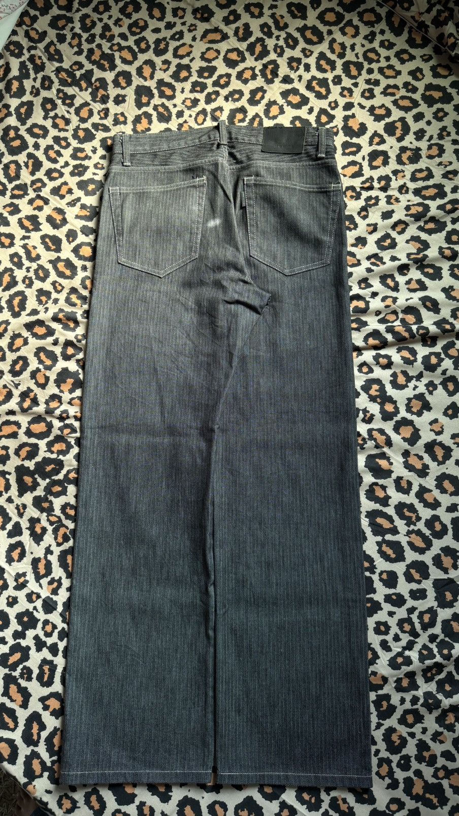Tete Homme TETE HOMME Issey Miyake Japan Herringbone Twill Denim Grey Size US 31 - 9 Thumbnail