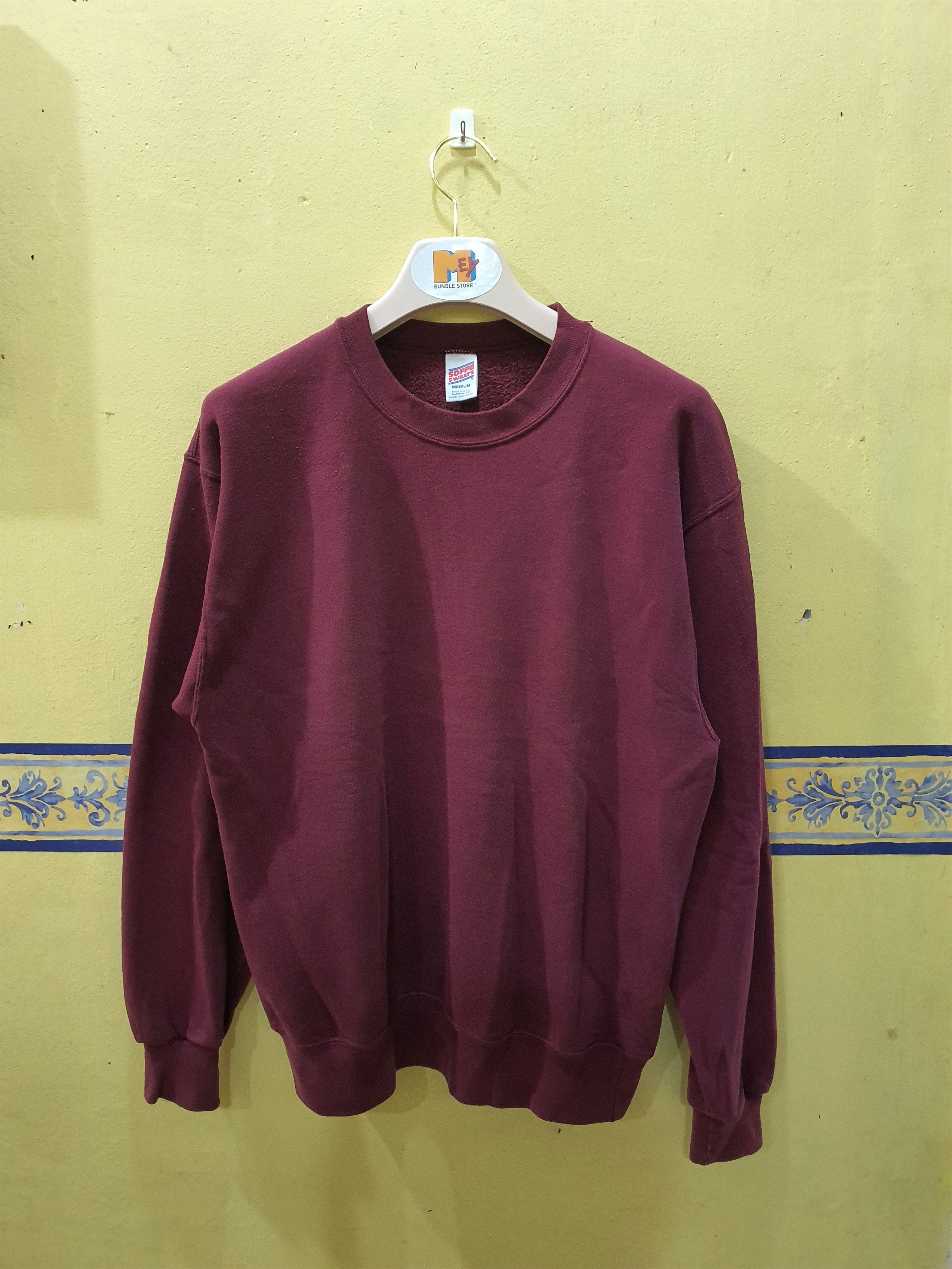 Soffe Vintage Soffe plain burgundy crewneck sweatshirt Size US M / EU 48-50 / 2 - 3 Thumbnail