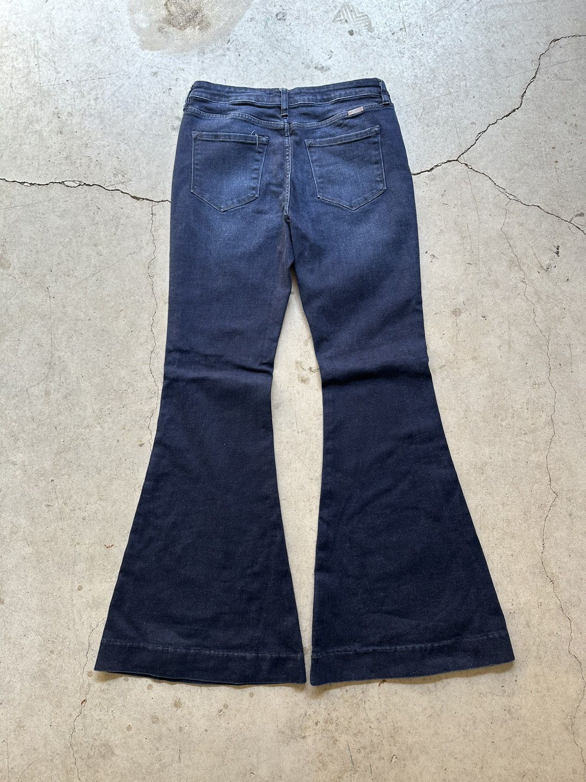 True Religion Y2K Vintage Dark wash flare denim jeans Size 30" / US 8 / IT 44 - 2 Thumbnail